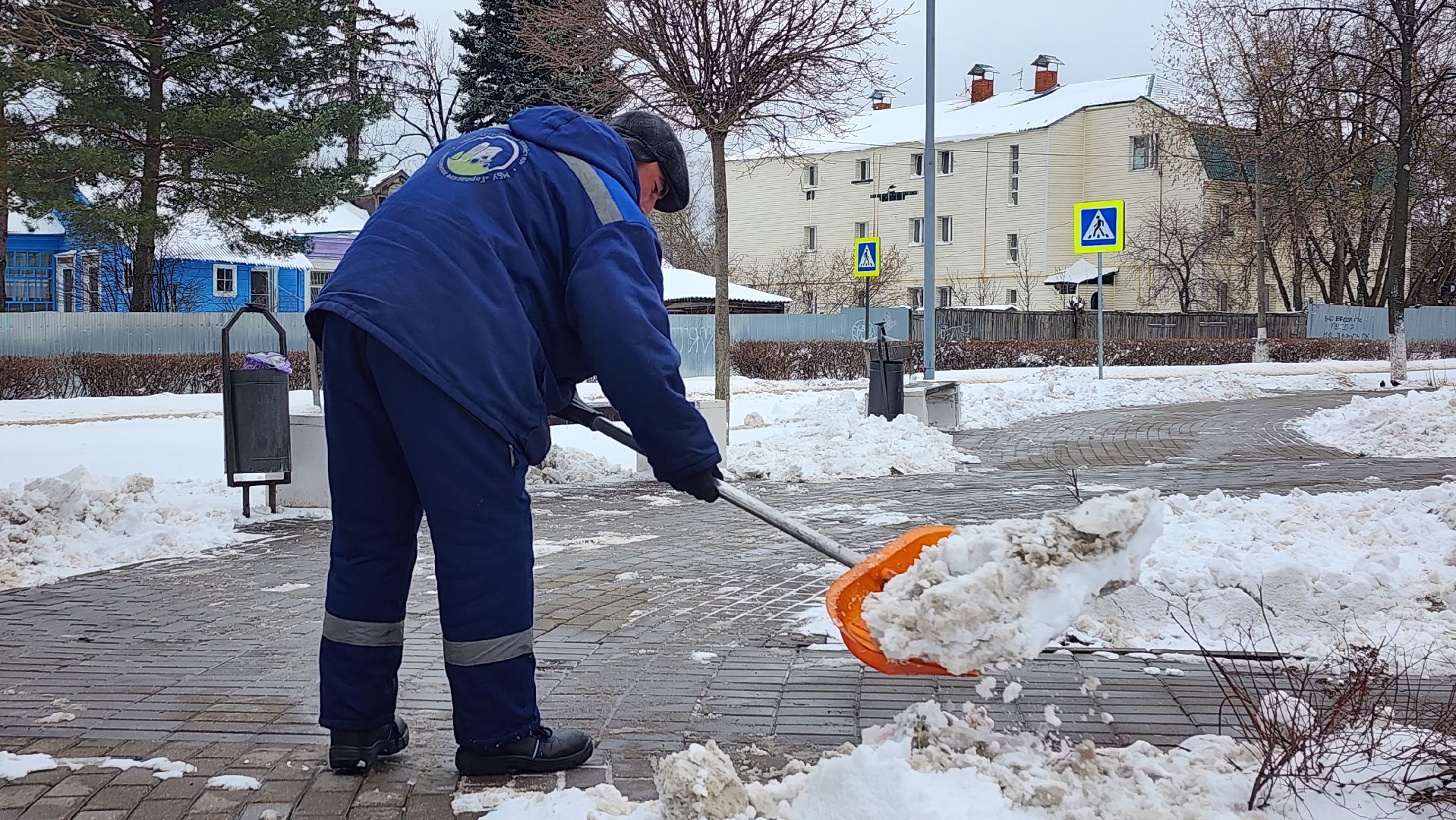уборка, снегопад, коммунальные службы, Старая Купавна, Богородский городской округ,