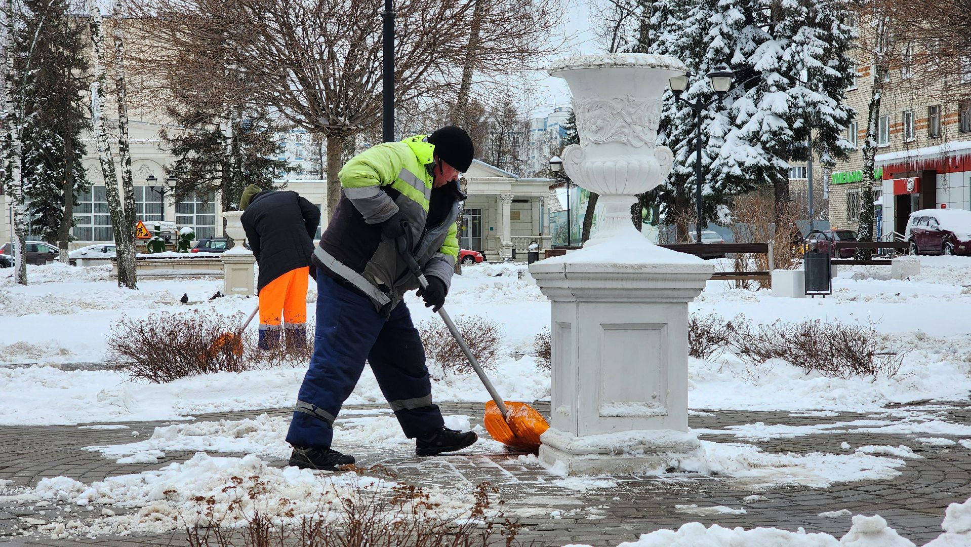 уборка, снегопад, коммунальные службы, Старая Купавна, Богородский городской округ,