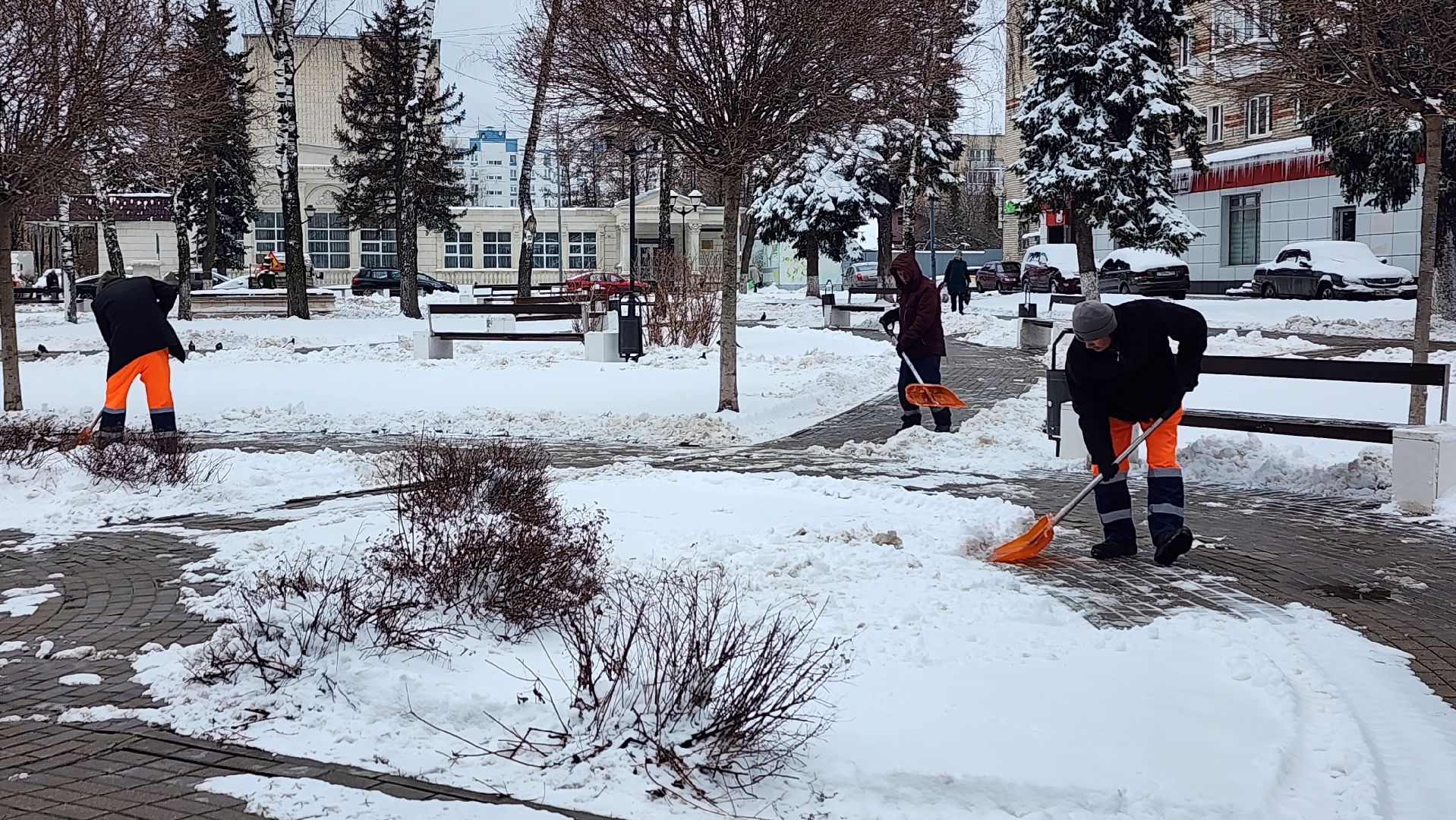 уборка, снегопад, коммунальные службы, Старая Купавна, Богородский городской округ,