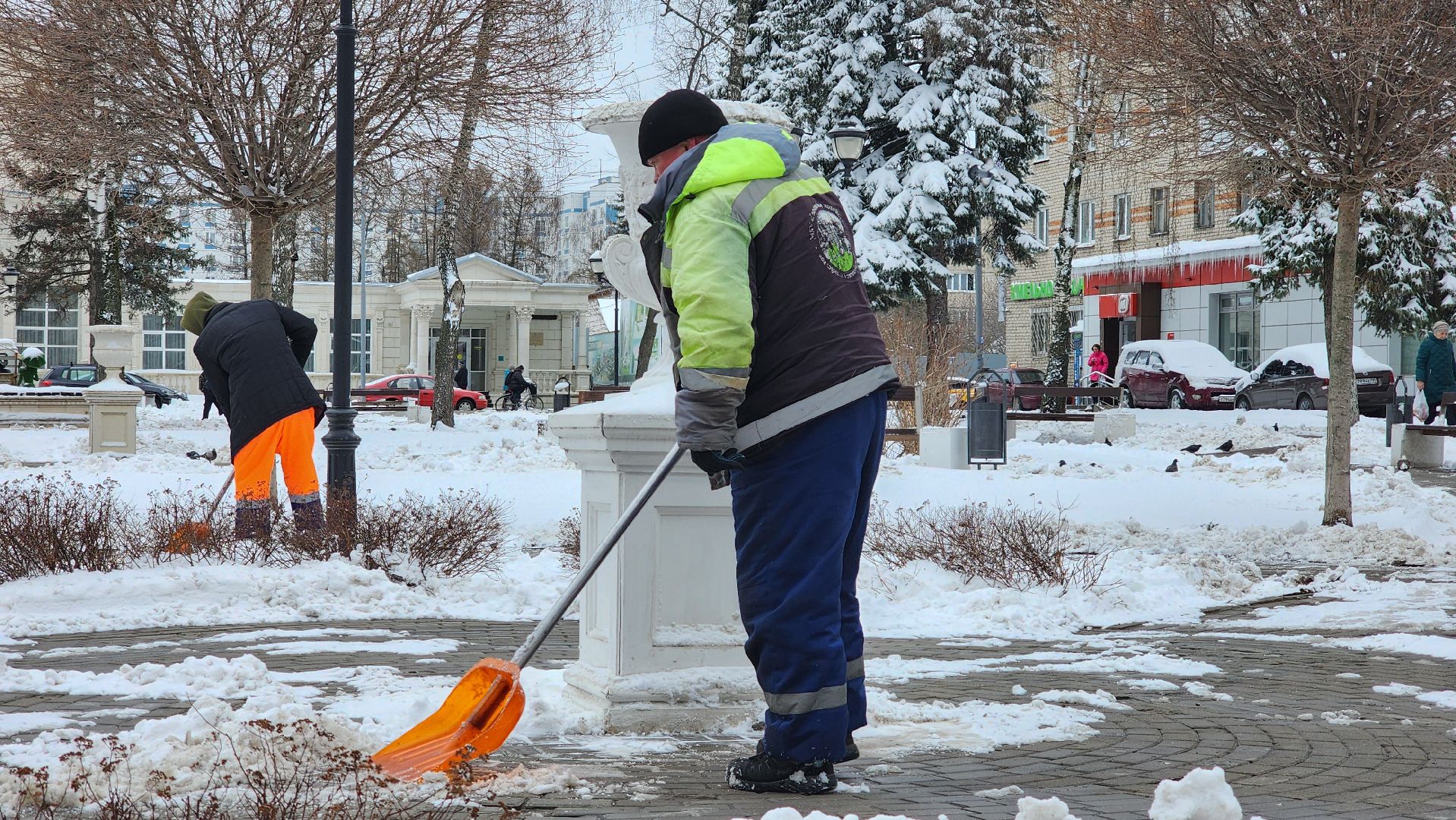уборка, снегопад, коммунальные службы, Старая Купавна, Богородский городской округ,
