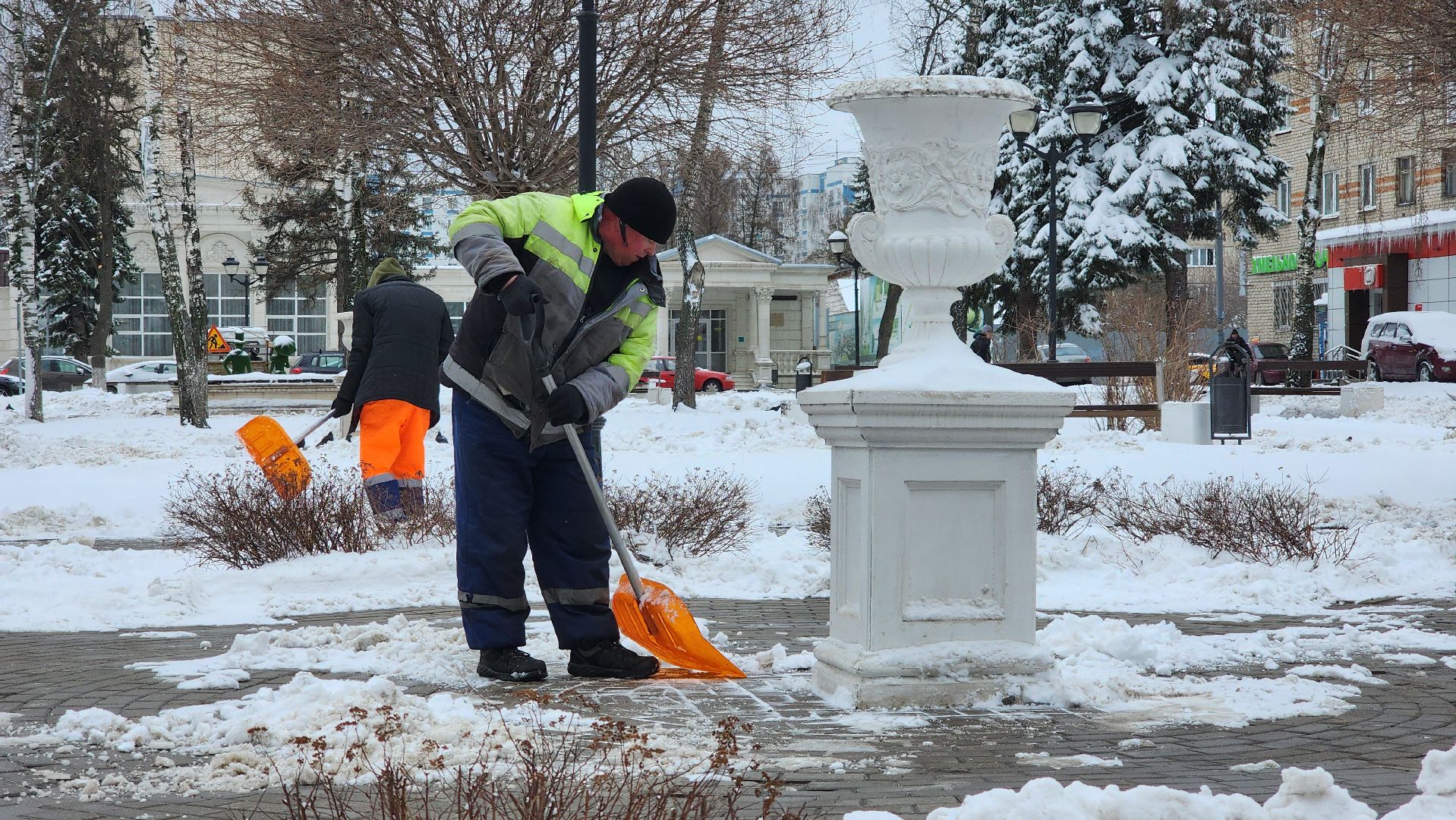 уборка, снегопад, коммунальные службы, Старая Купавна, Богородский городской округ,
