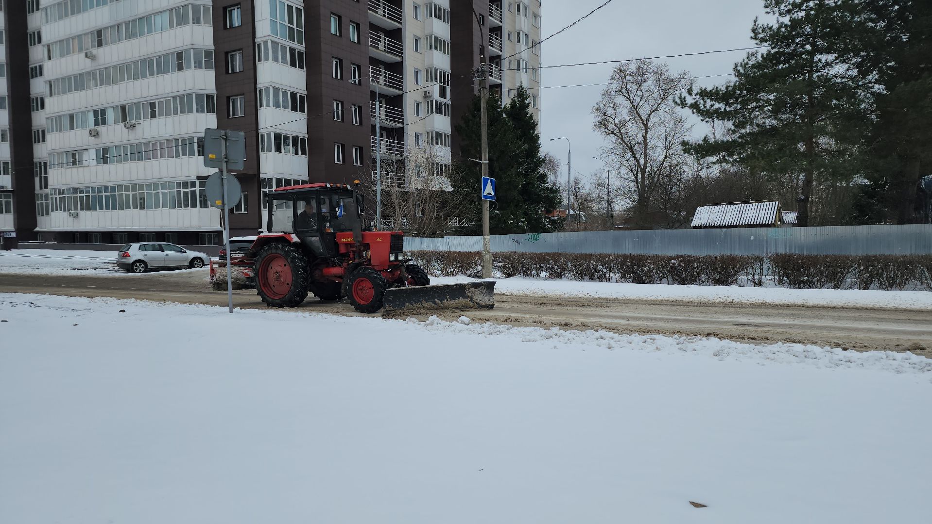 уборка, снегопад, коммунальные службы, Старая Купавна, Богородский городской округ,