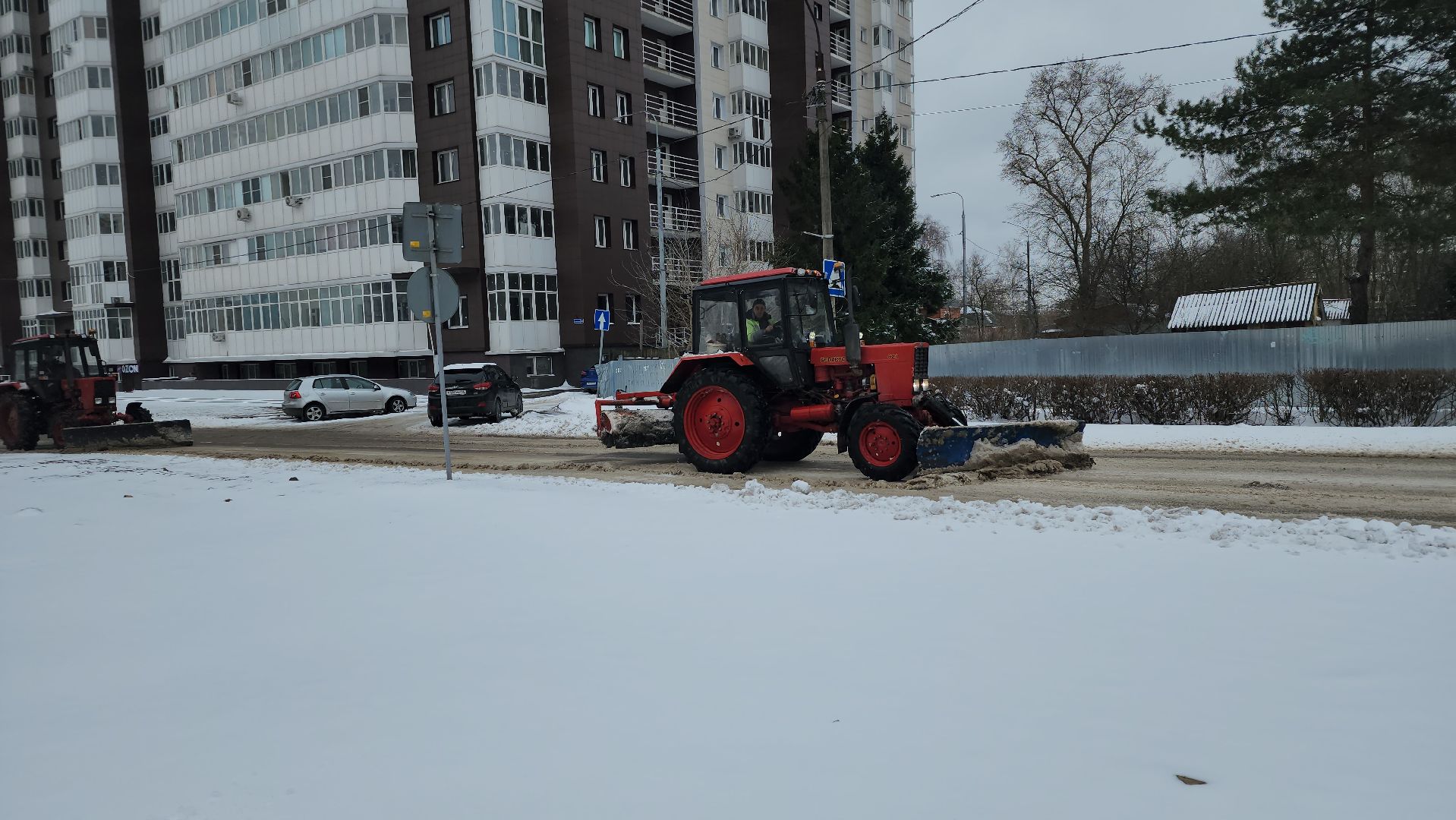 уборка, снегопад, коммунальные службы, Старая Купавна, Богородский городской округ,