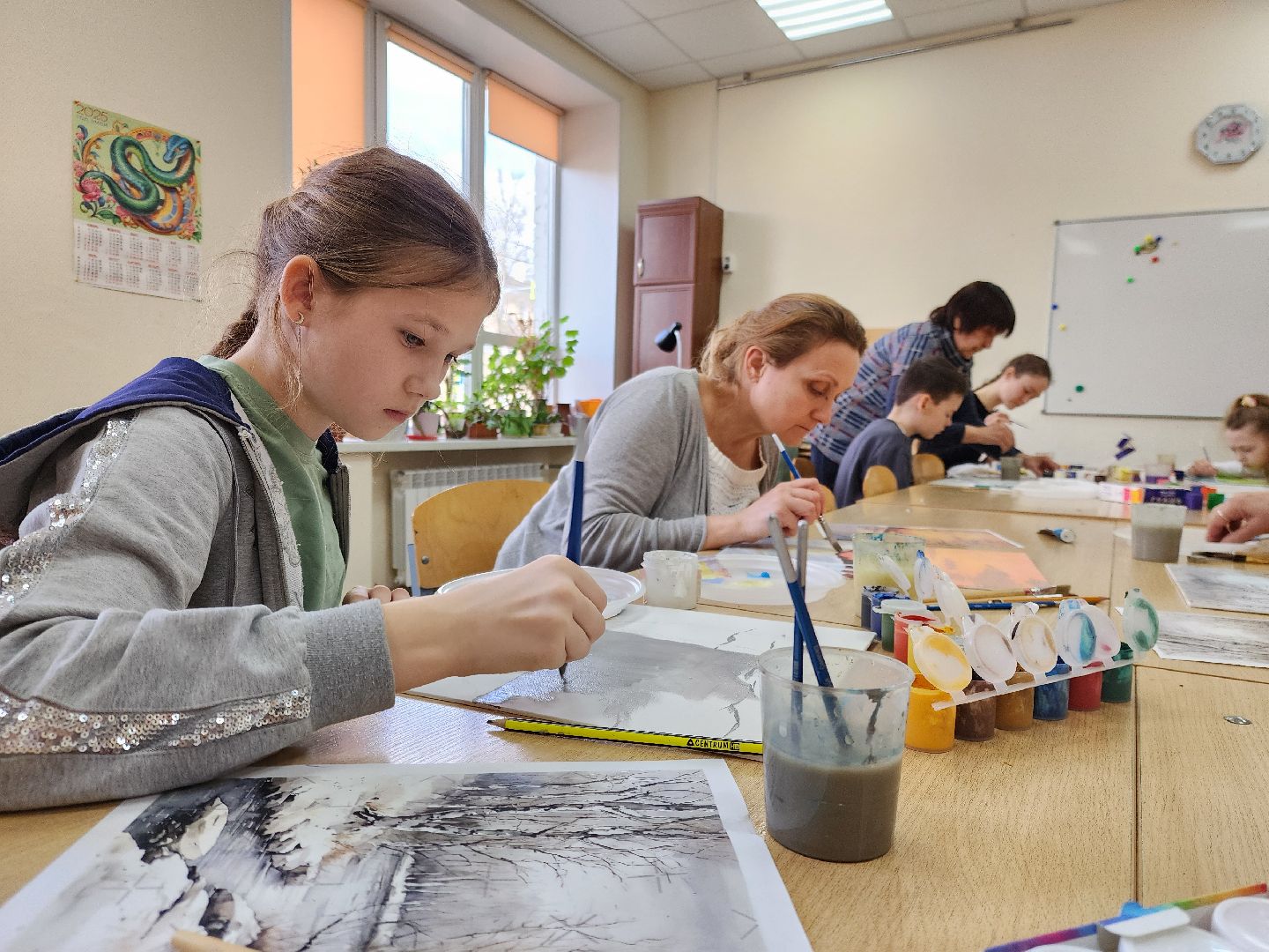 ногинск, жены участников сво, рисование, мастер класс, общество, художник,