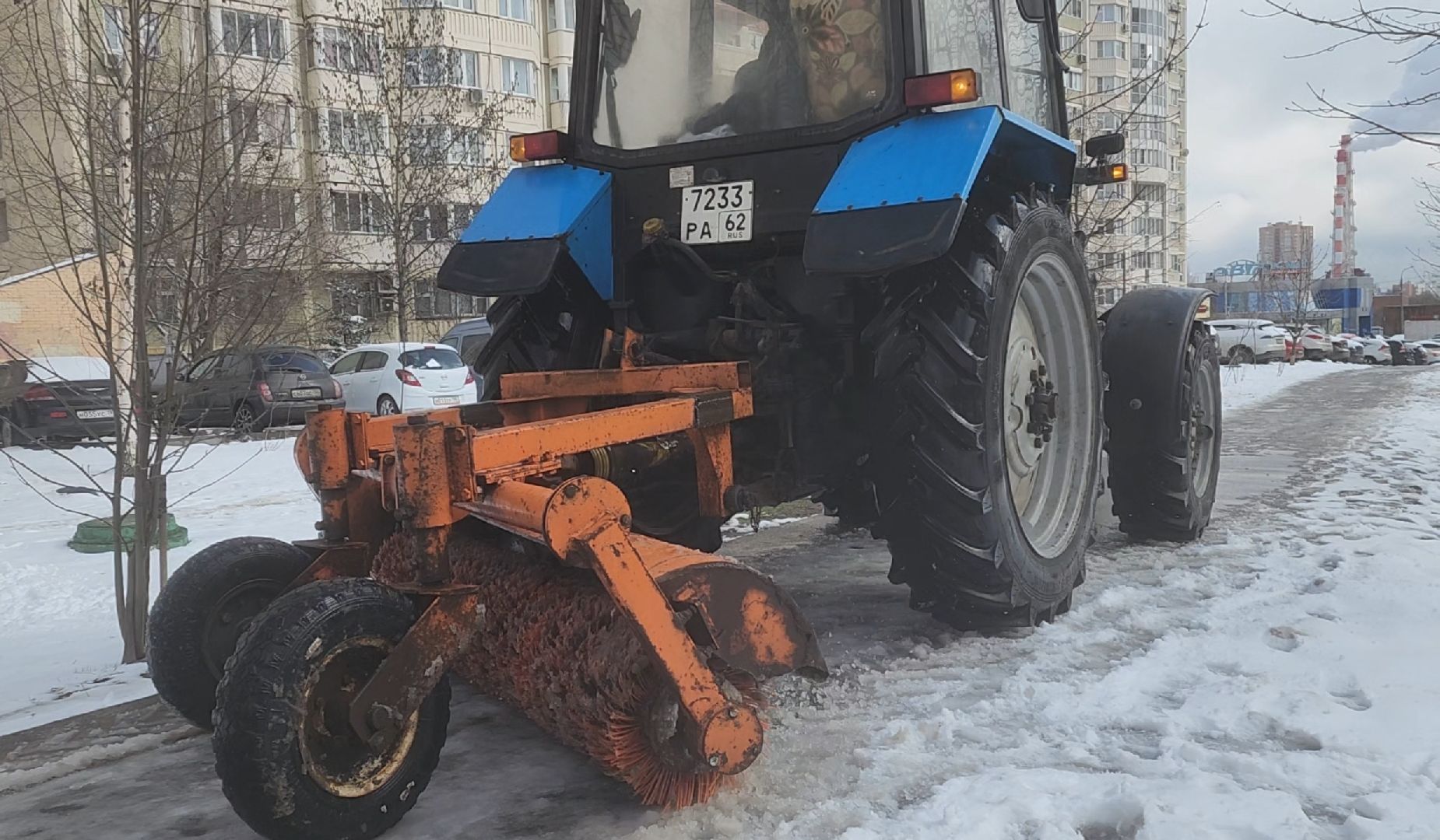 Уборка, Дороги, Снег, Тротуары,