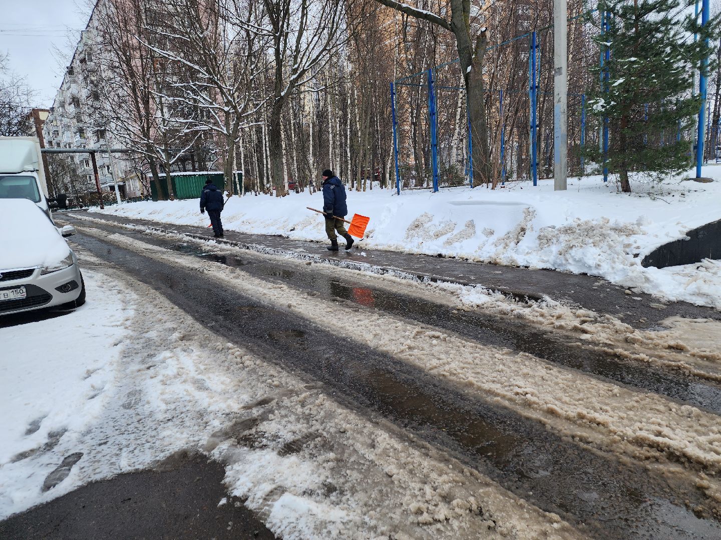 долгопрудный, уборка снега, дворники, коммунальщики, специальная техника, снегопад,