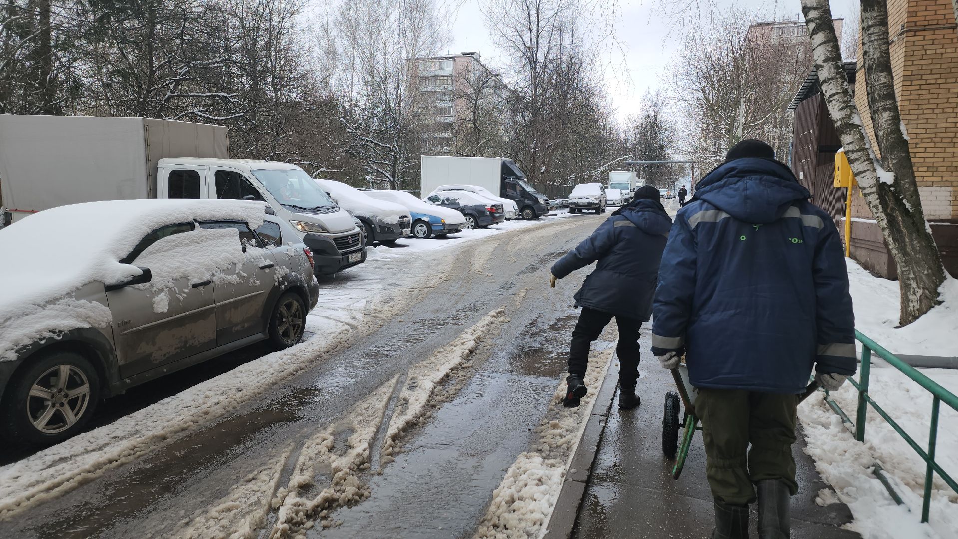 долгопрудный, уборка снега, дворники, коммунальщики, специальная техника, снегопад,