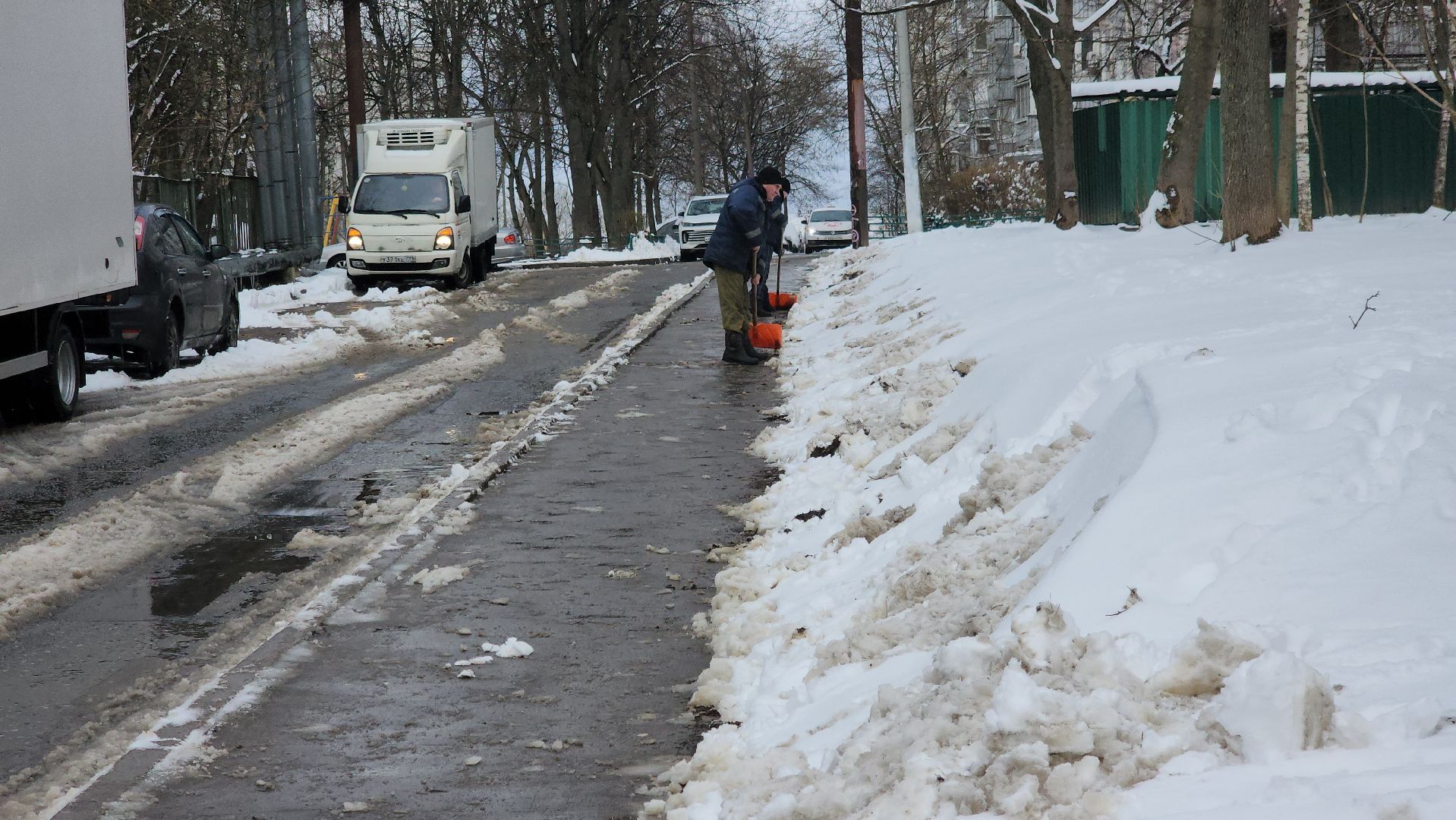 долгопрудный, уборка снега, дворники, коммунальщики, специальная техника, снегопад,
