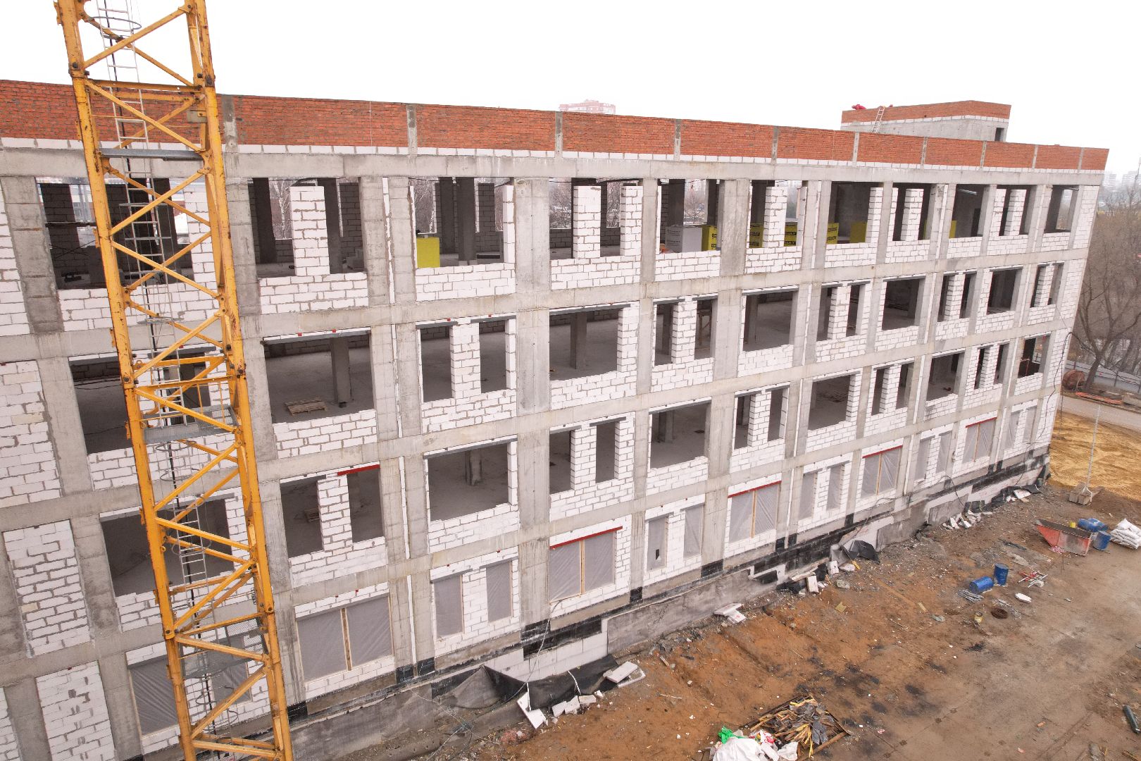 видео с коптера, школа и детский сад в котельниках, строительство в котельниках,