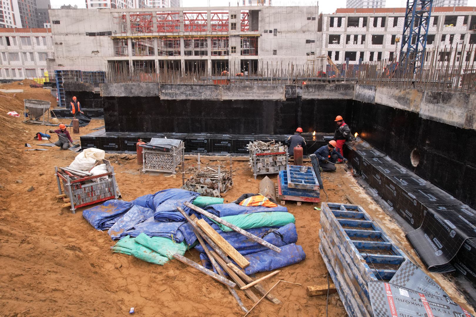 видео с коптера, школа и детский сад в котельниках, строительство в котельниках,