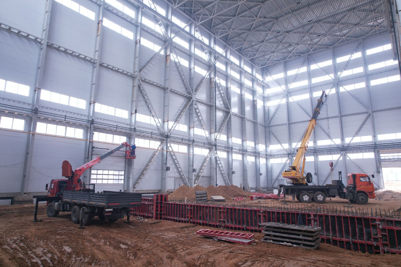 видео с коптера, строительство производственного предприятия в можайске,