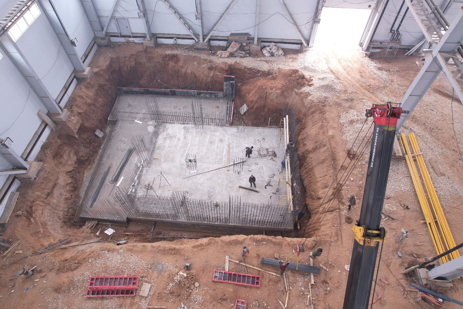 видео с коптера, строительство производственного предприятия в можайске,