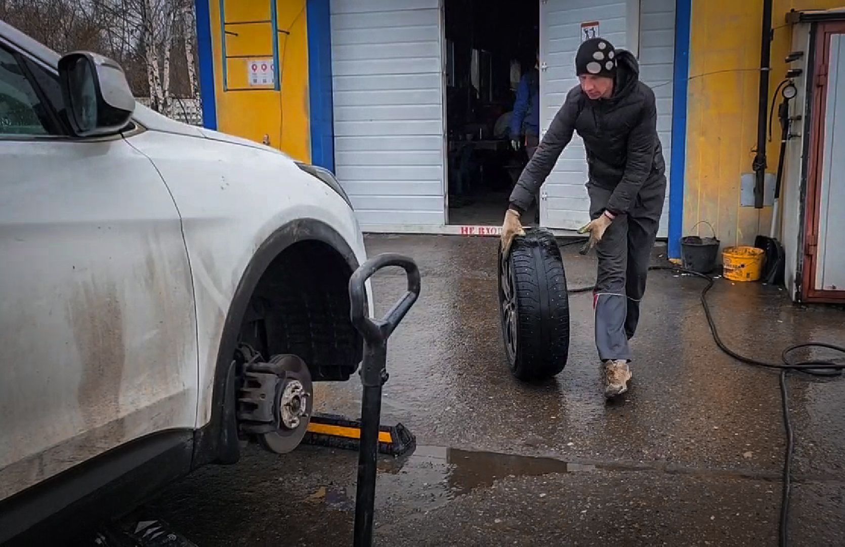 Бронницы, Шиномонтаж, Снегопад, Водители Бронниц,