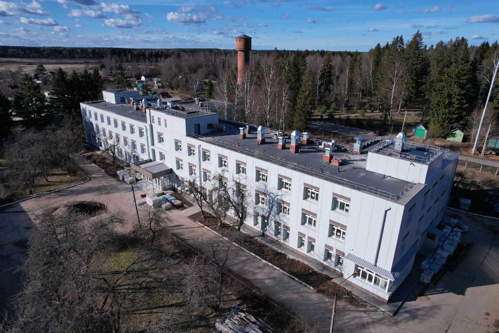 видео с коптера, волоколамская больница, строительство осташевского отделения, медицина волоколамска,