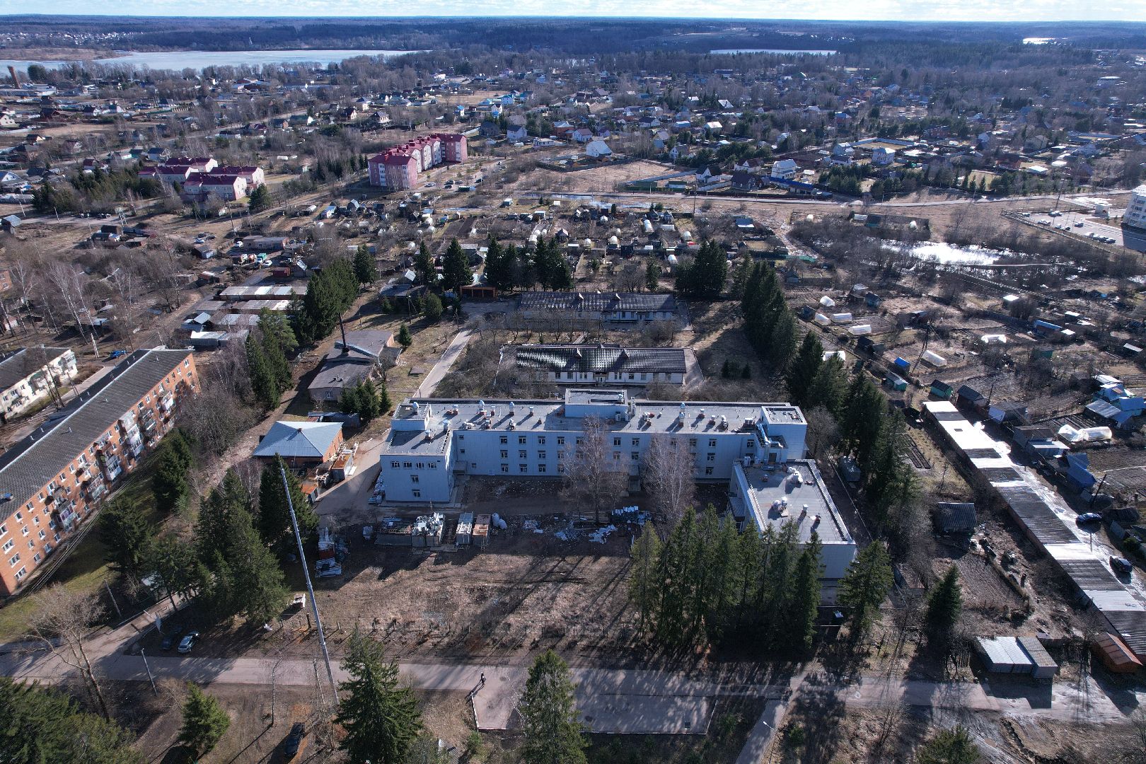 видео с коптера, волоколамская больница, строительство осташевского отделения, медицина волоколамска,