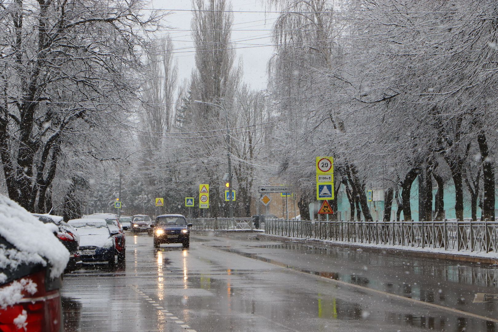 серебряные пруды, апрельский снег,