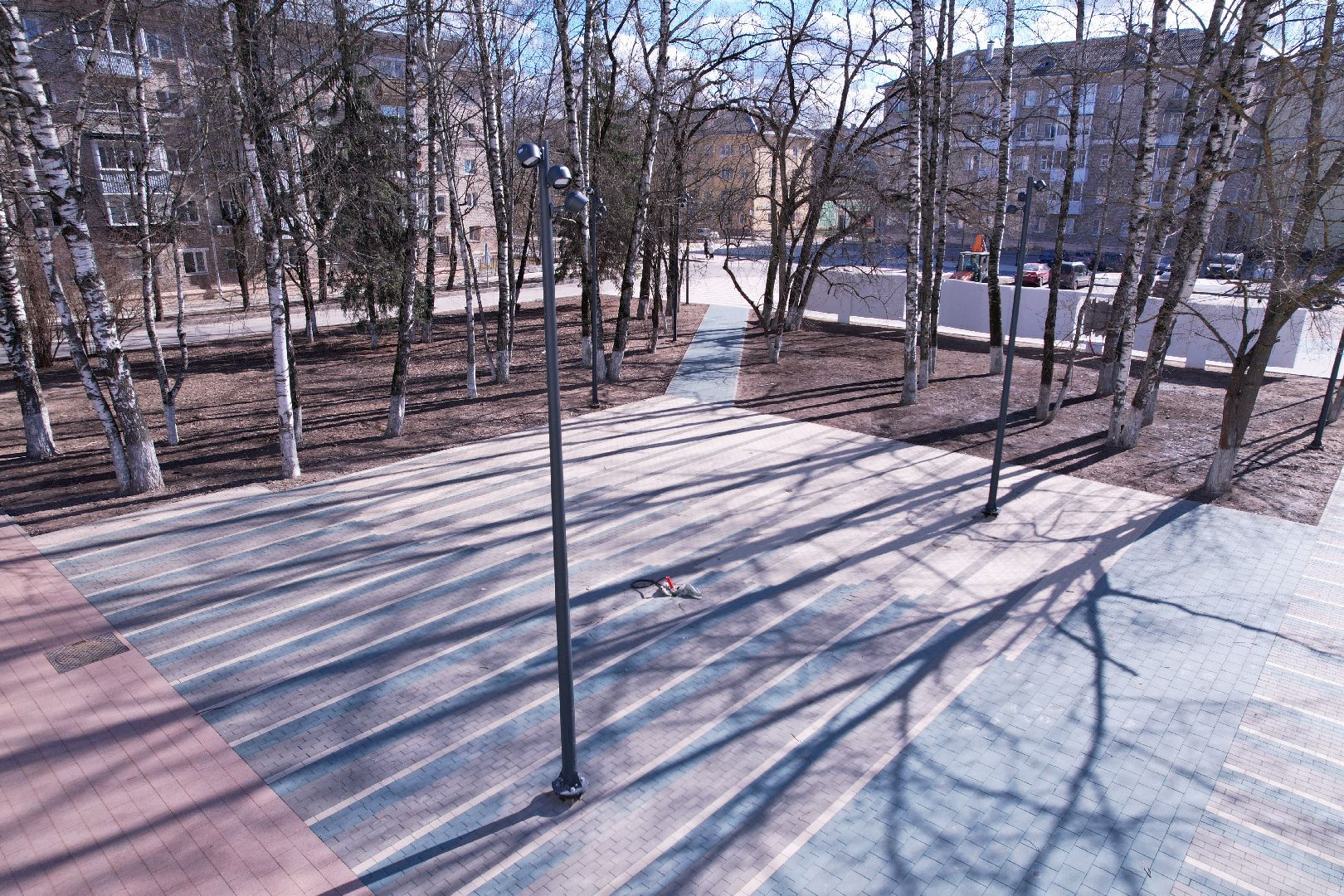 видео с коптера, площадь космонавтов в дубне, благоустройство дубны,