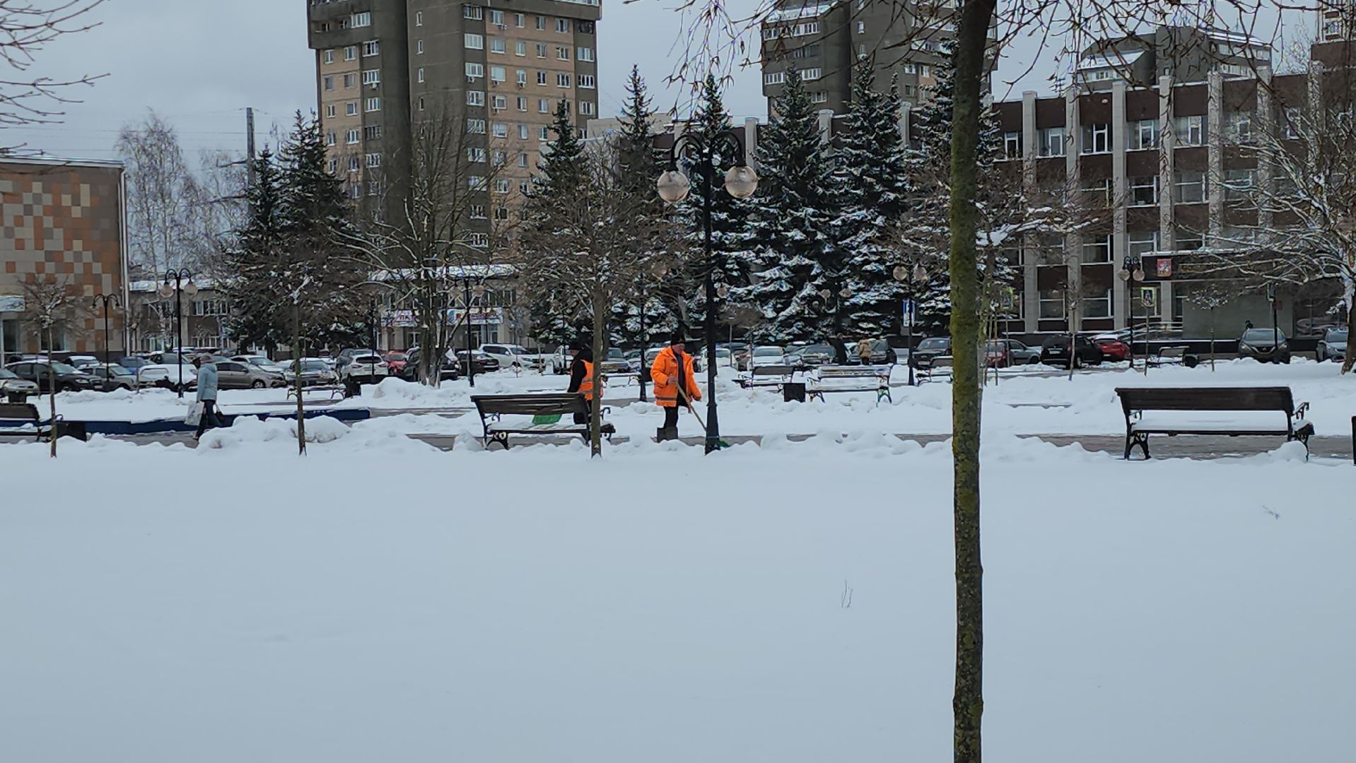 серпухов, подмосковье, уборка снега,