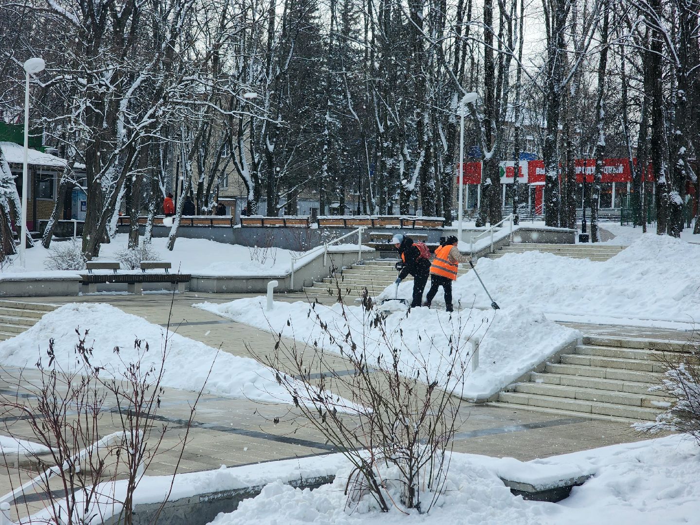 пущино, серпухов,уборка снега,