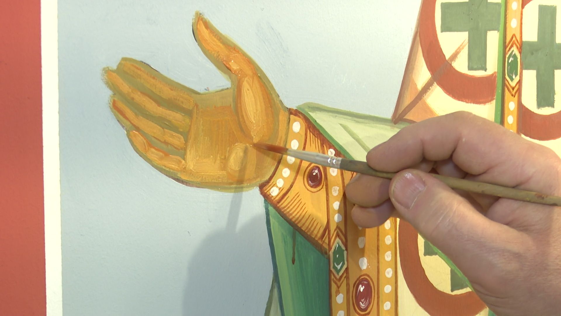 реутов, часовня, реконструкция, лики святых,