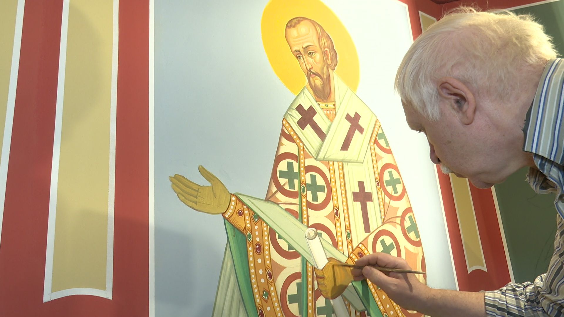 реутов, часовня, реконструкция, лики святых,