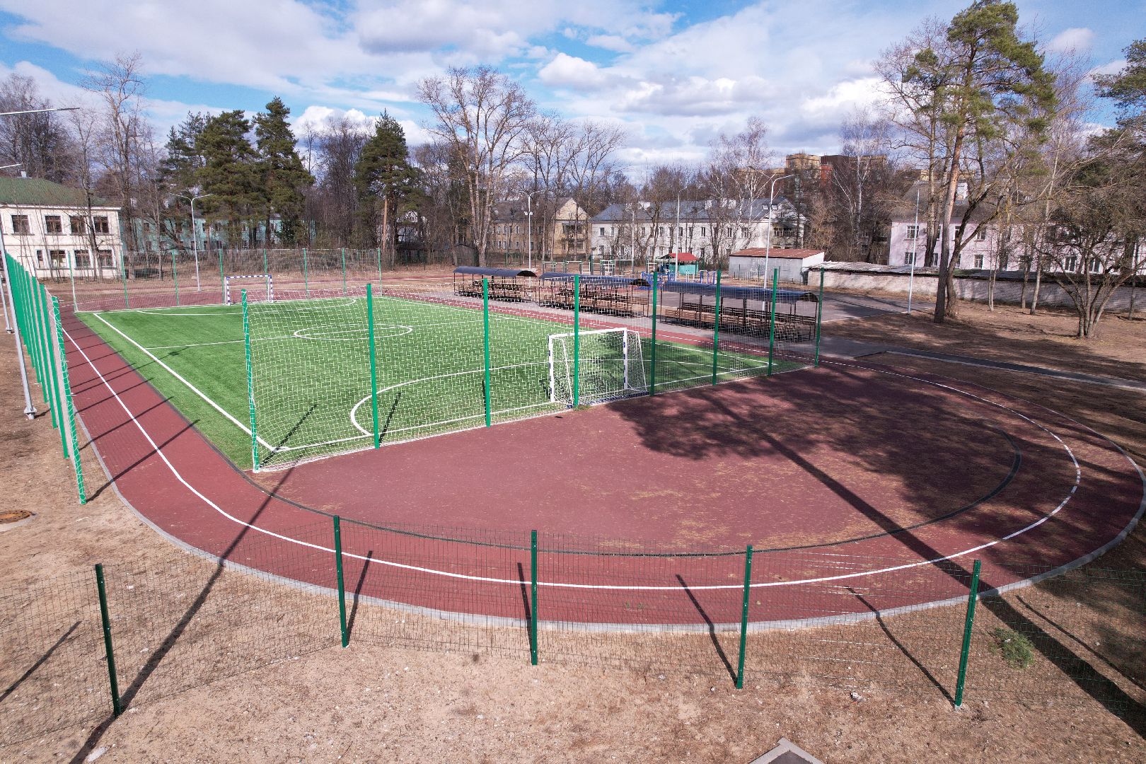 видео с коптера, школа 1 в дубне, капремонт школы в дубне,