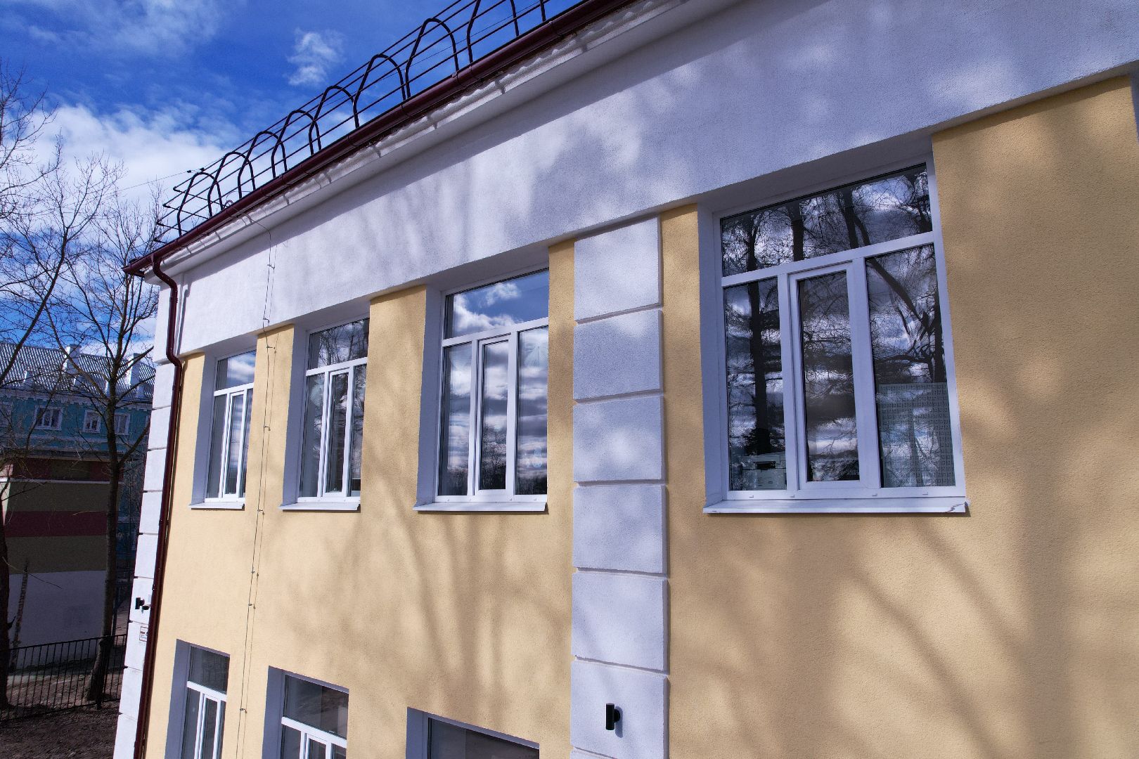 видео с коптера, школа 1 в дубне, капремонт школы в дубне,