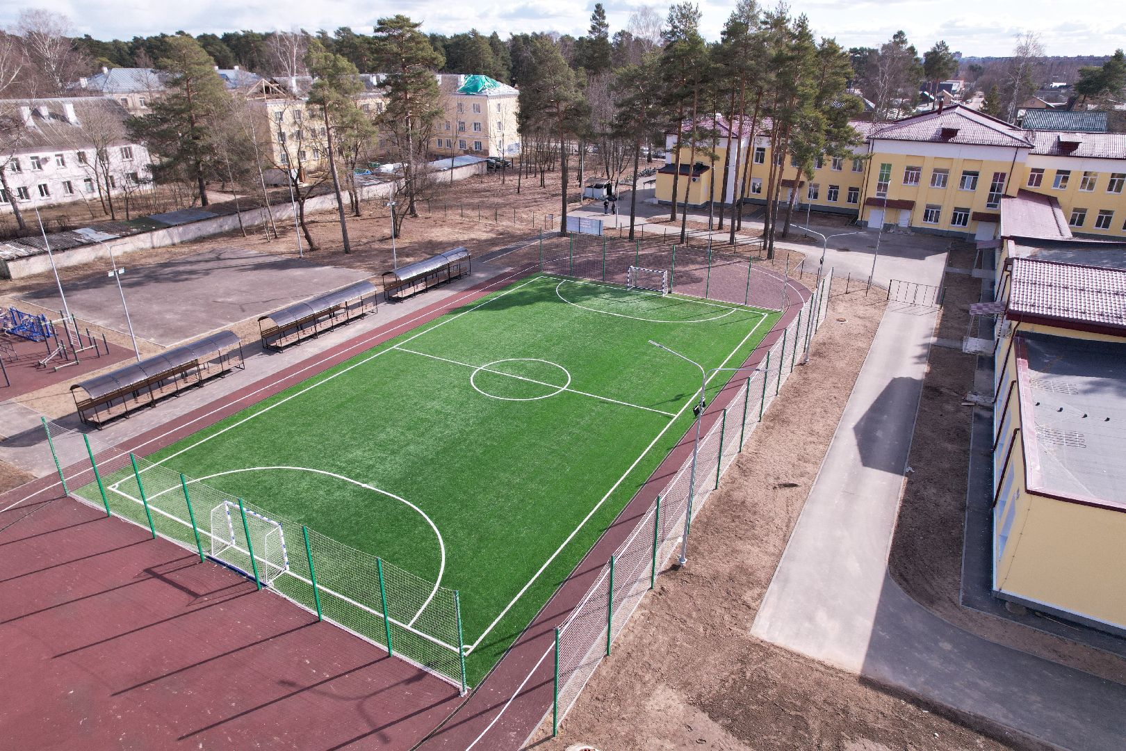 видео с коптера, школа 1 в дубне, капремонт школы в дубне,