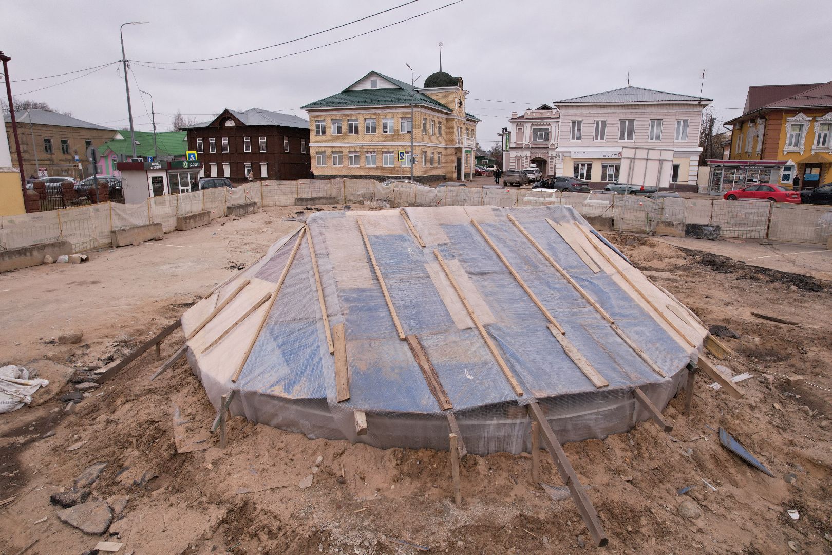 видео с коптера, реконструкция площади карла маркса, благоустройство талдома,