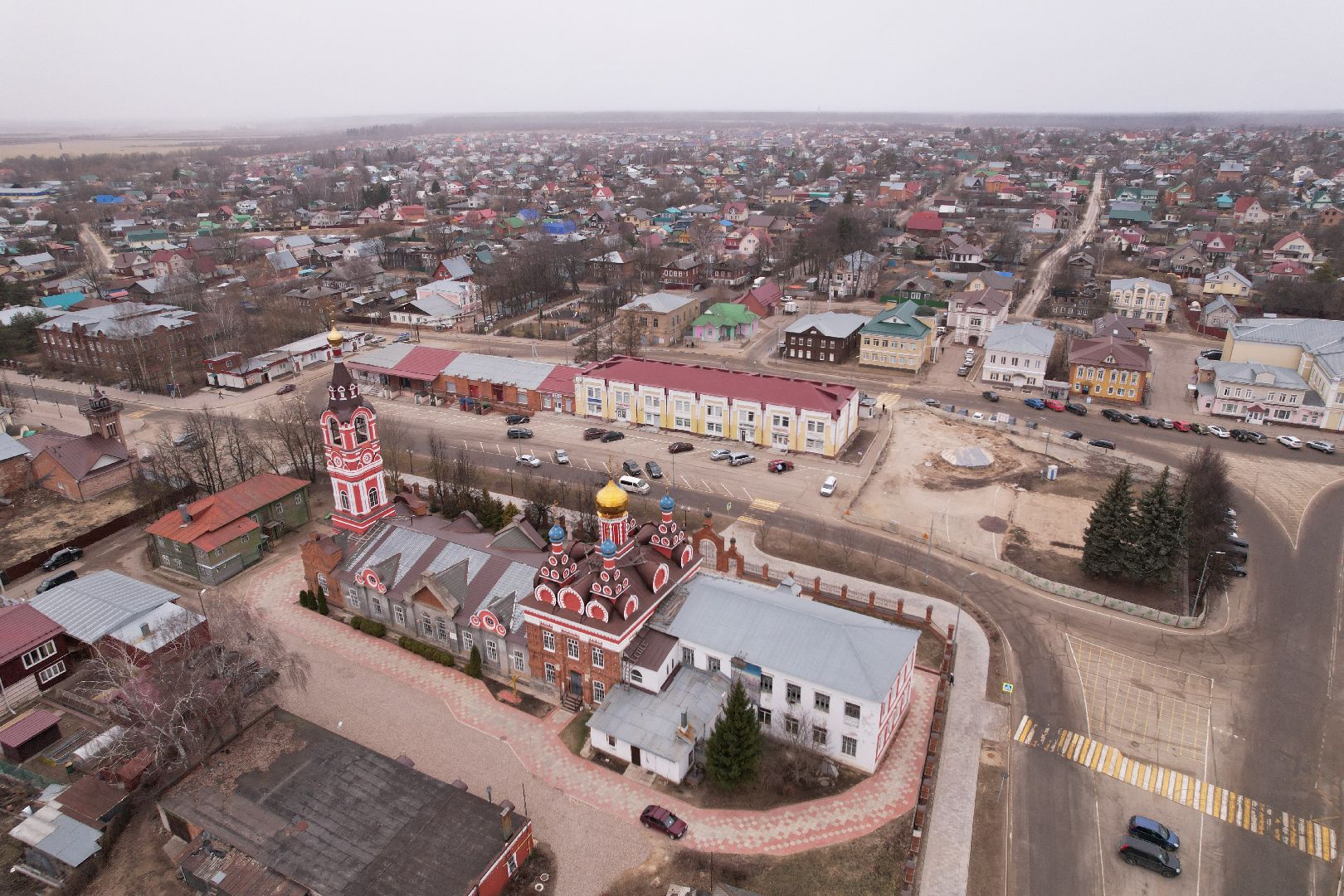 видео с коптера, реконструкция площади карла маркса, благоустройство талдома,