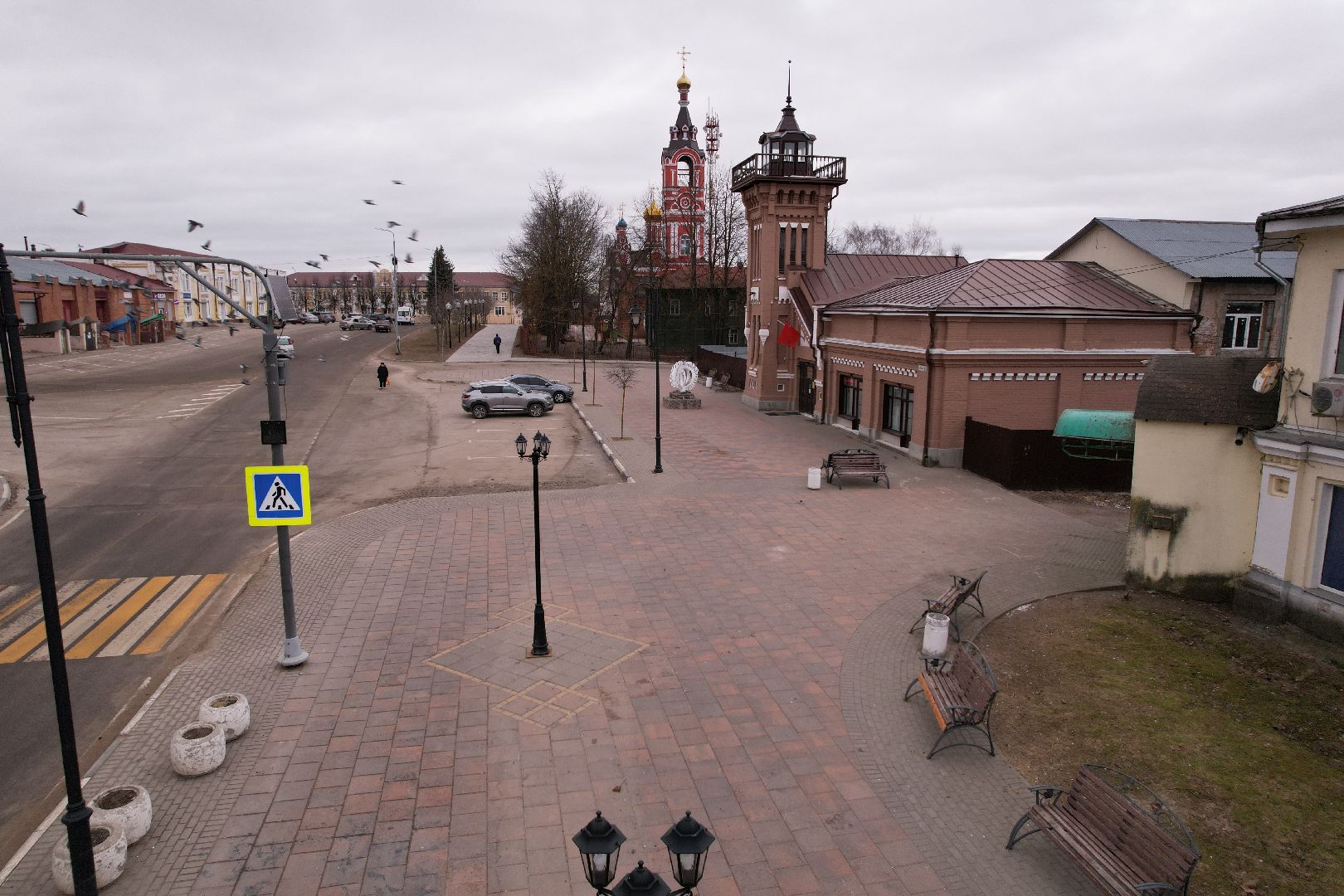 видео с коптера, реконструкция площади карла маркса, благоустройство талдома,