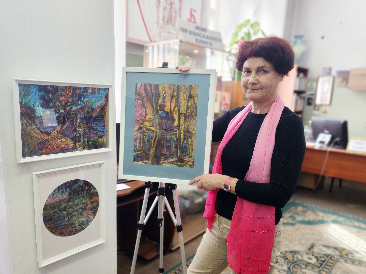 фрязино, художественная выставка, библиотека, художник,