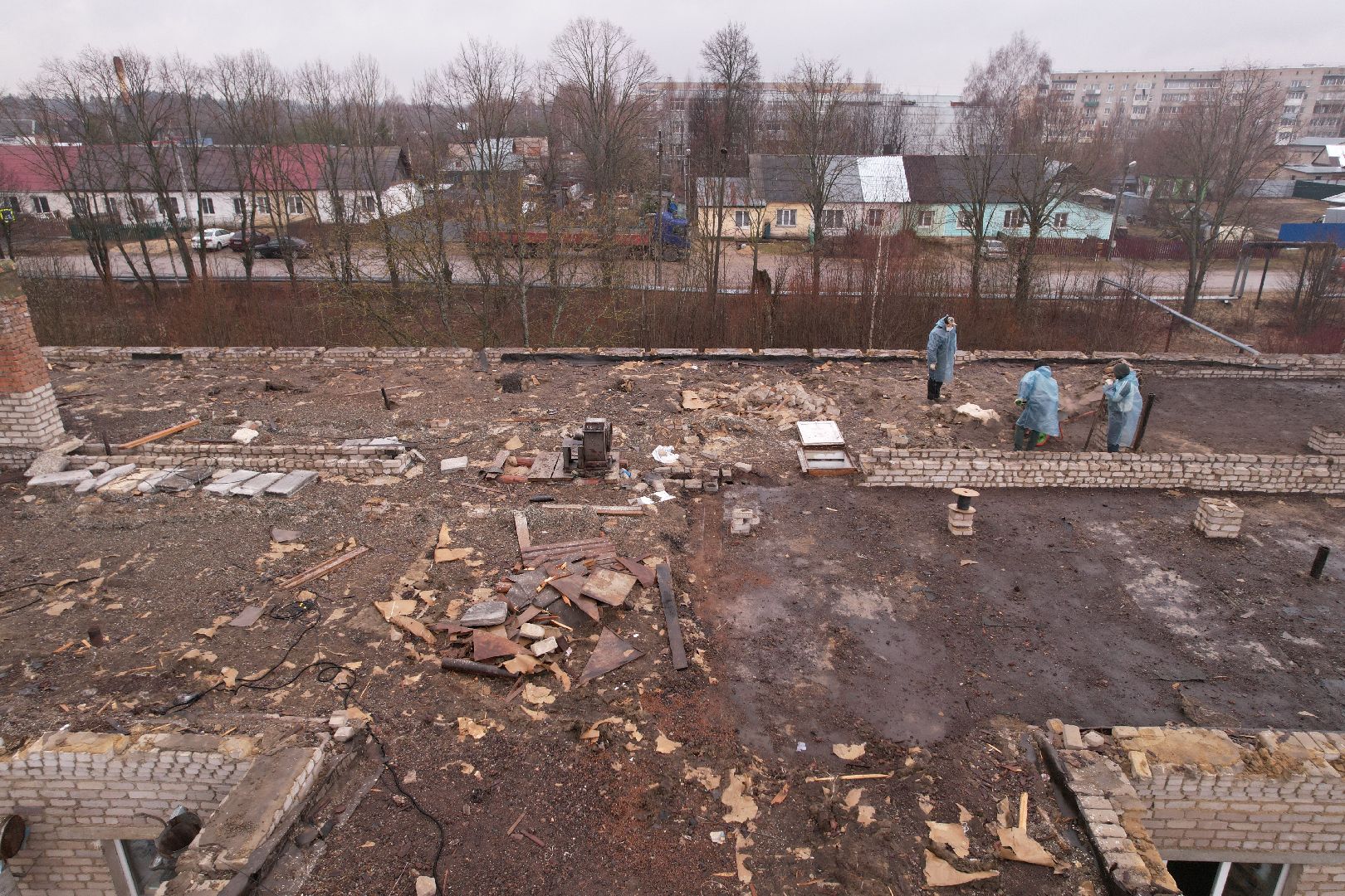 видео с коптера, капремонт детского сада в рузе, детский сад в Колюбакино,