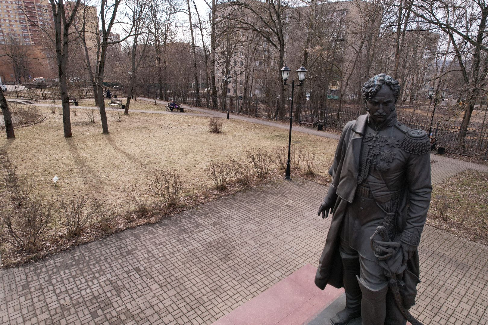 благоустройства сквера в лыткарине, сквер им А И Чернышва,видео с коптера,