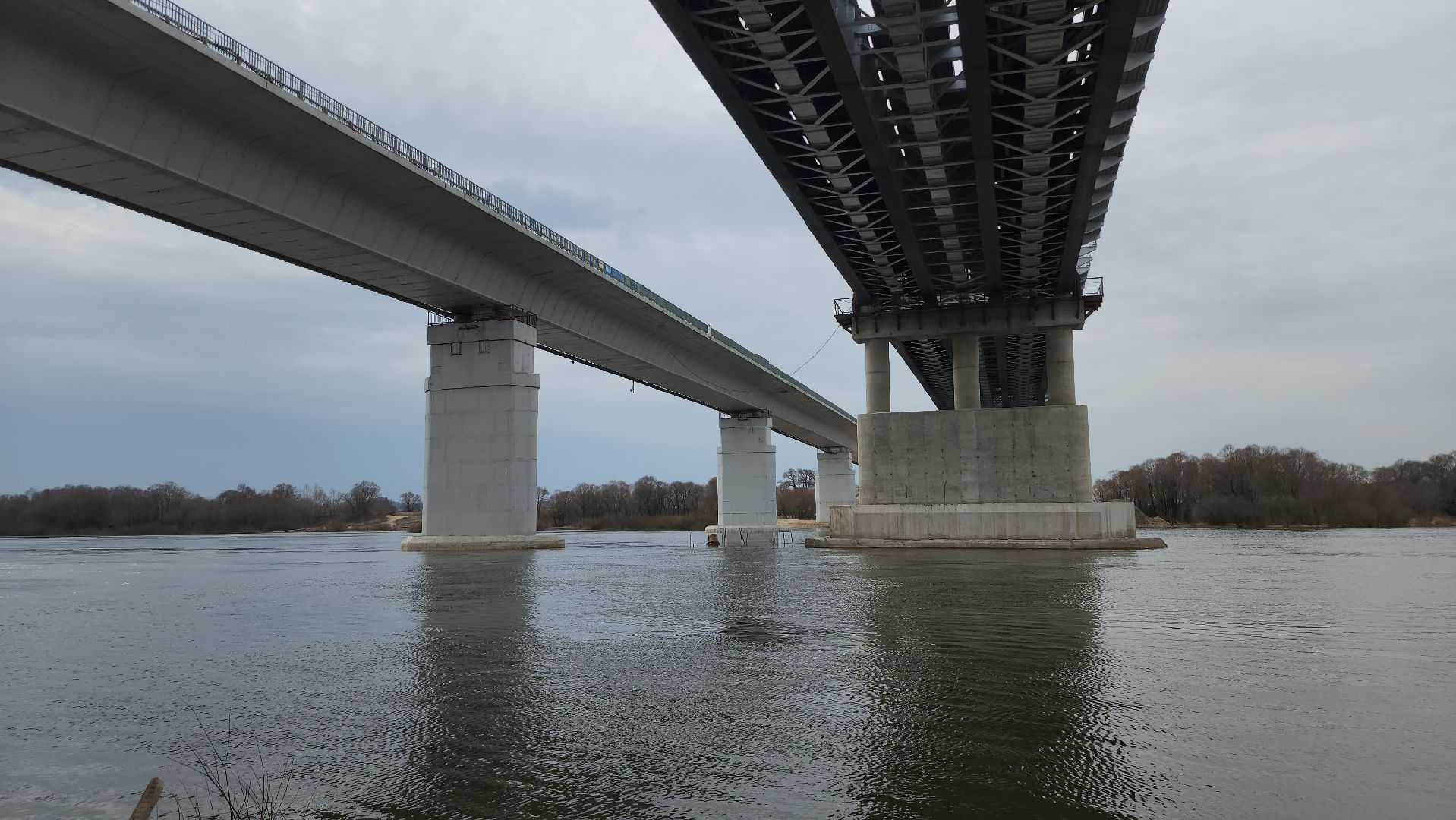 серпухов, строительство моста через оку, весенний паводок,