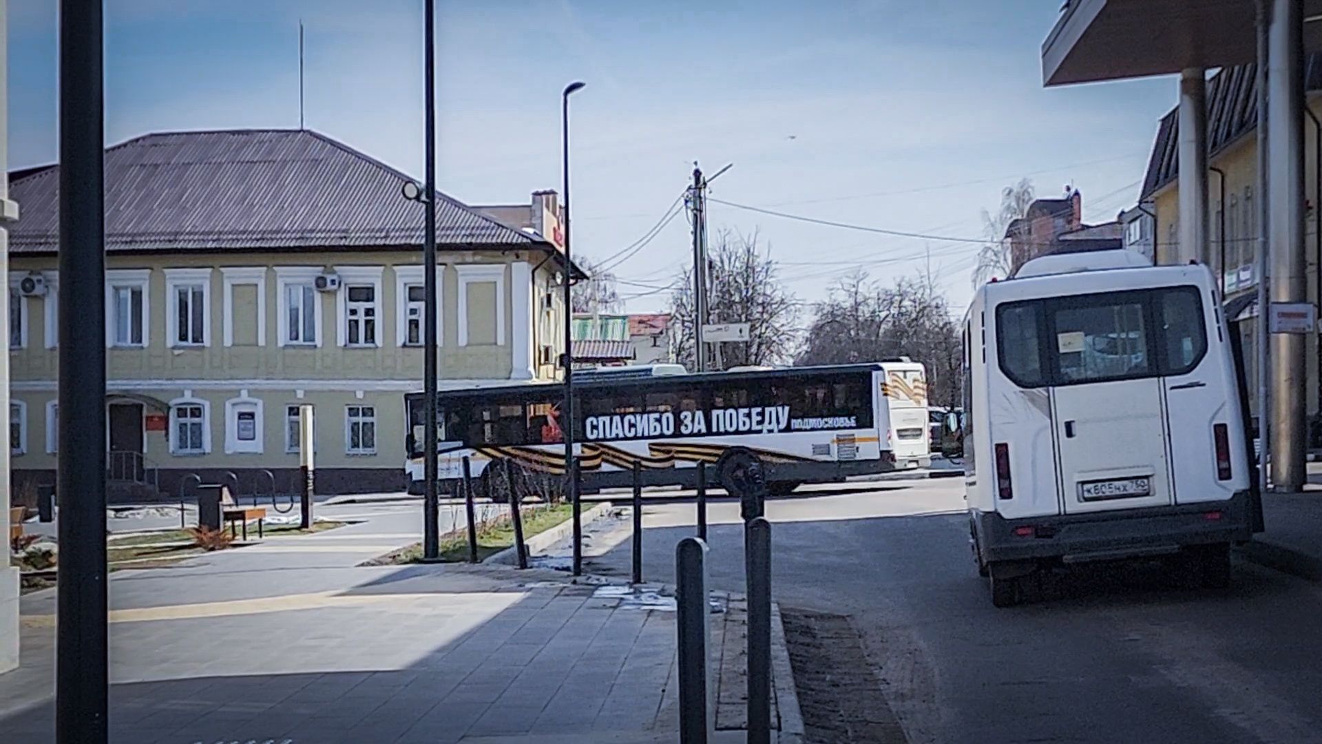 Бронницы , Автобус , Мострансавто , Украшение автобуса к 9 мая,