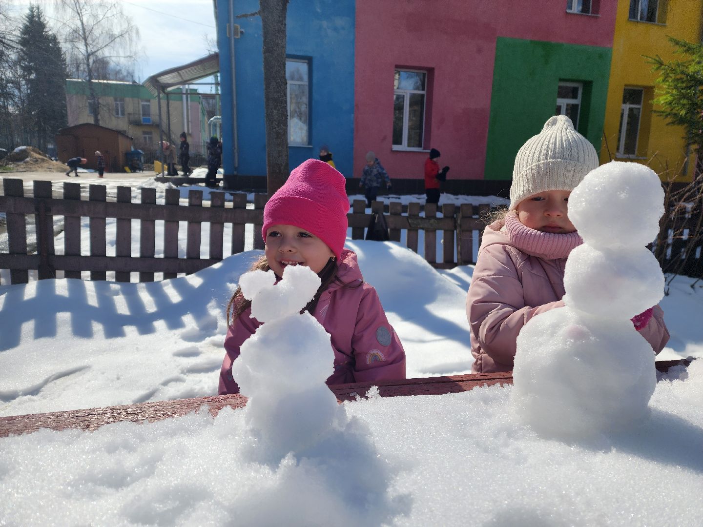 красноармейск, городской округ пушкинский, апрельский снег, снеговички, дошкольное образование,