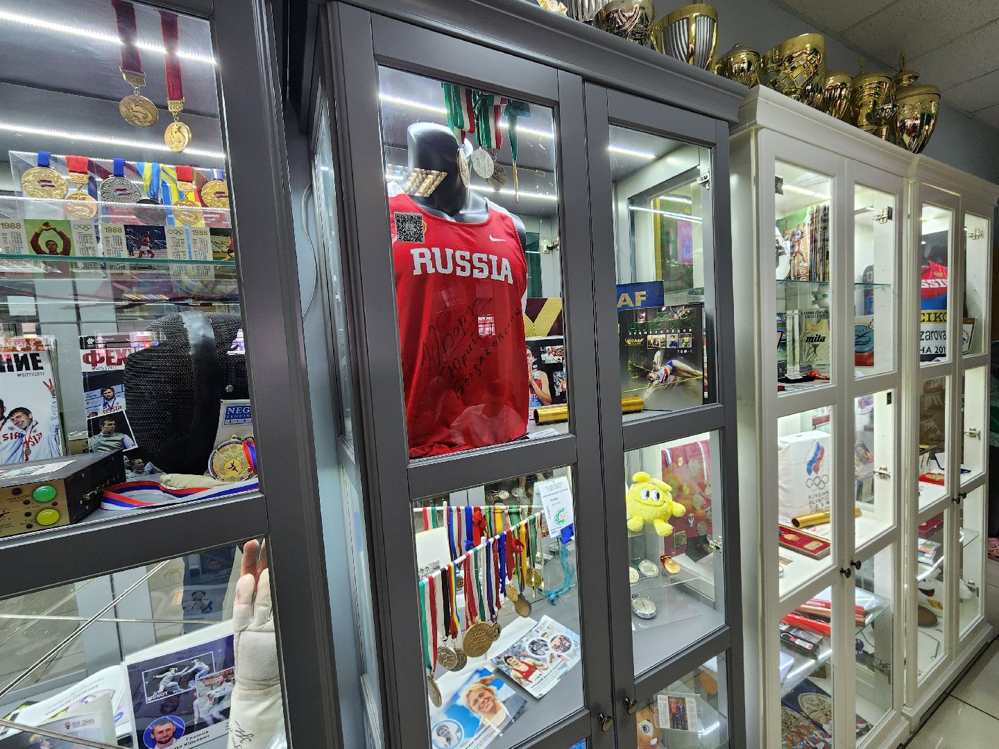 Чехов, улица Мира 9а, спортивный комплекс надежды россии, музей спорта, экспозиция, награды, спортивная форма, атрибутика, сувениры, аксессуары, автографы, чемпионы олимпийских игр, клуб Чеховские медведи, гандбол, бокс, хоккей, синхронное плавание, Александр Черноиванов,