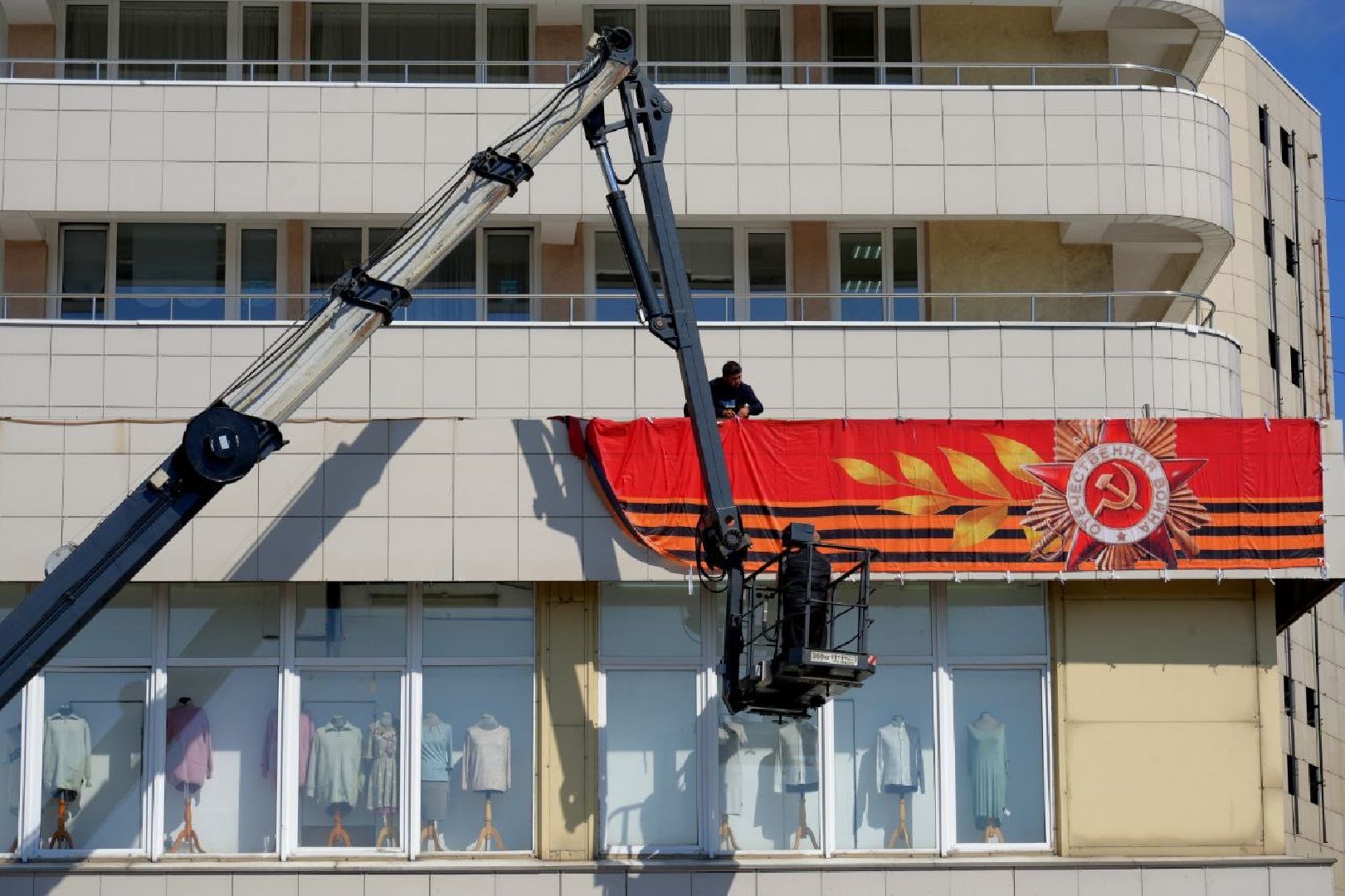 день победы, сергиев посад ,  9 мая, сергиево-посадский городской округ, украшения , праздник , благоустройство ,