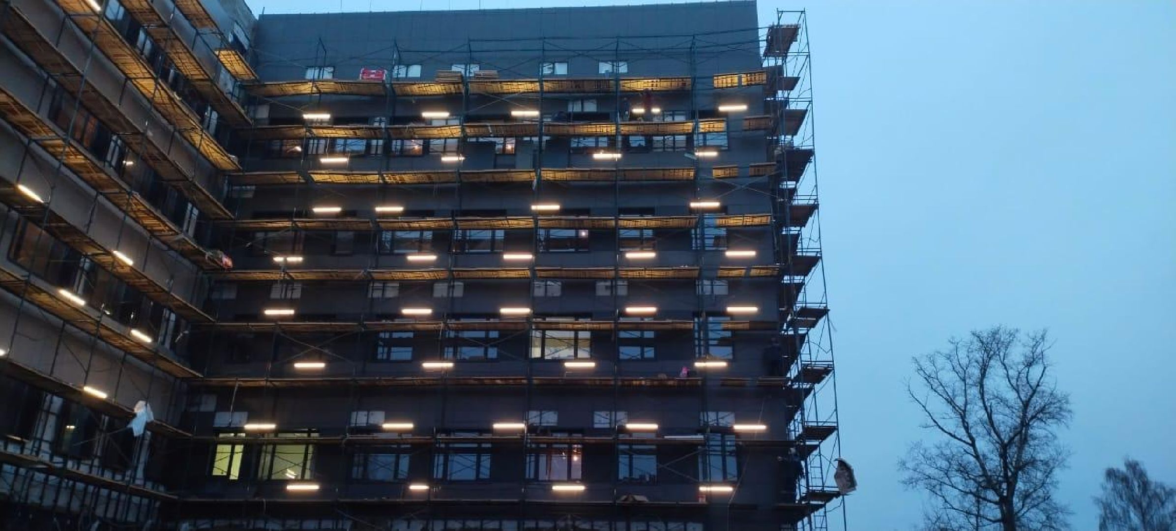 люберцы,  строительство поликлиники, строители,