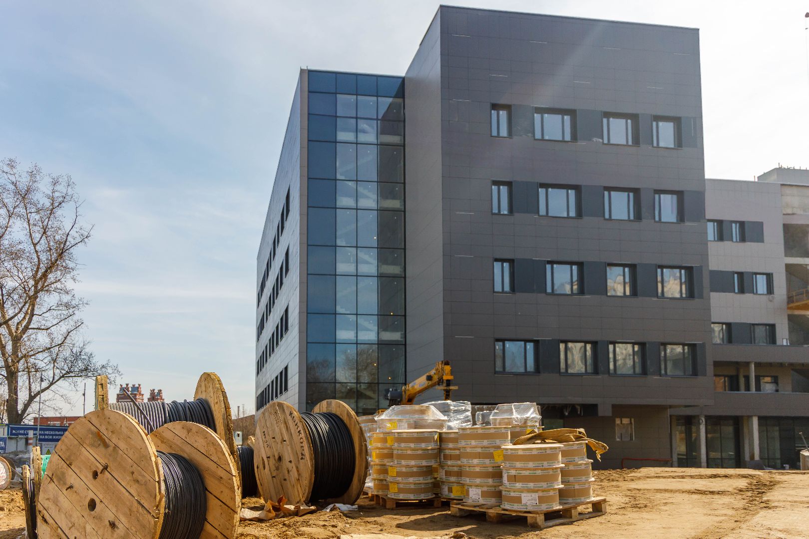 люберцы,  строительство поликлиники, строители,