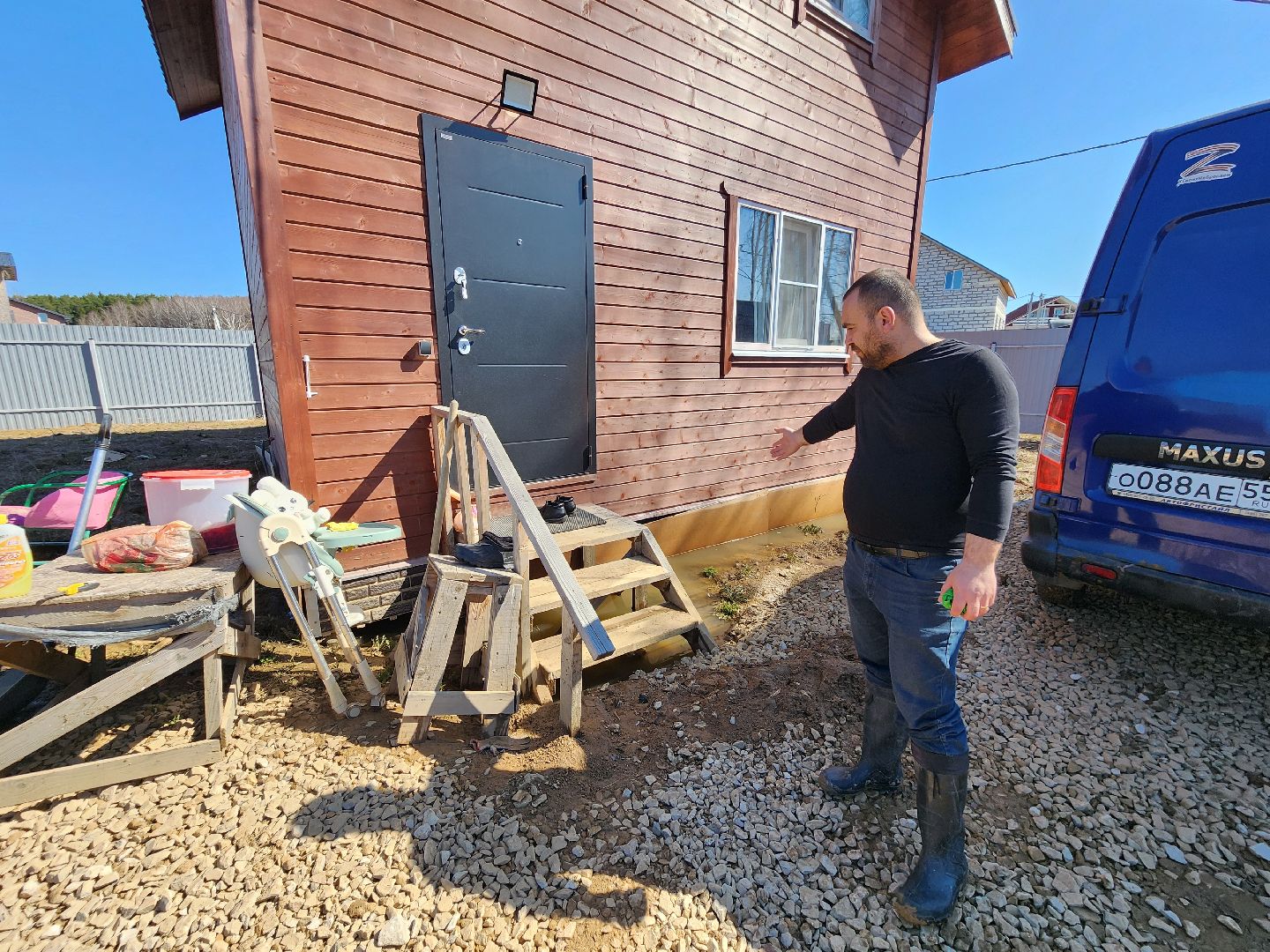 Чехов, деревня Чепелево, улица Энтузиастов, наводнение, подтопление, разлив воды, пруды, дренажная система, МЧС, Мособлпожспас,
