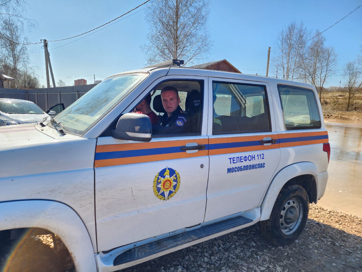 Чехов, деревня Чепелево, улица Энтузиастов, наводнение, подтопление, разлив воды, пруды, дренажная система, МЧС, Мособлпожспас,