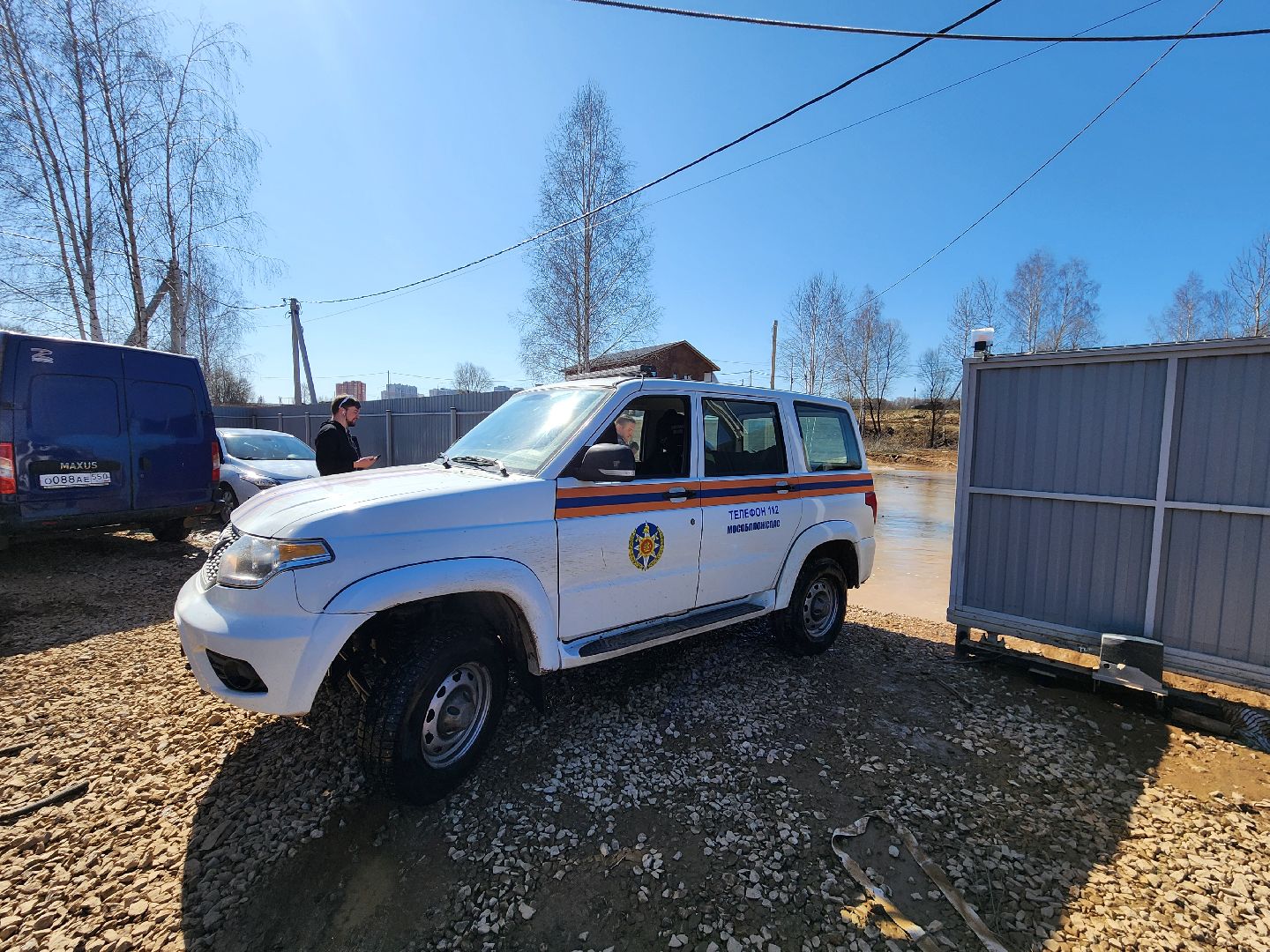 Чехов, деревня Чепелево, улица Энтузиастов, наводнение, подтопление, разлив воды, пруды, дренажная система, МЧС, Мособлпожспас,