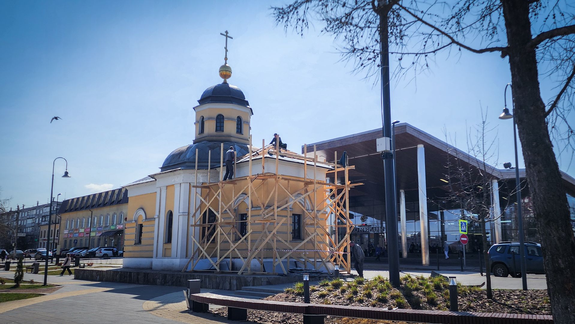 Бронницы , Ремонт часовни, Часланя Николая Чудотворца в Бронницах , Ремонт крыши часовни,