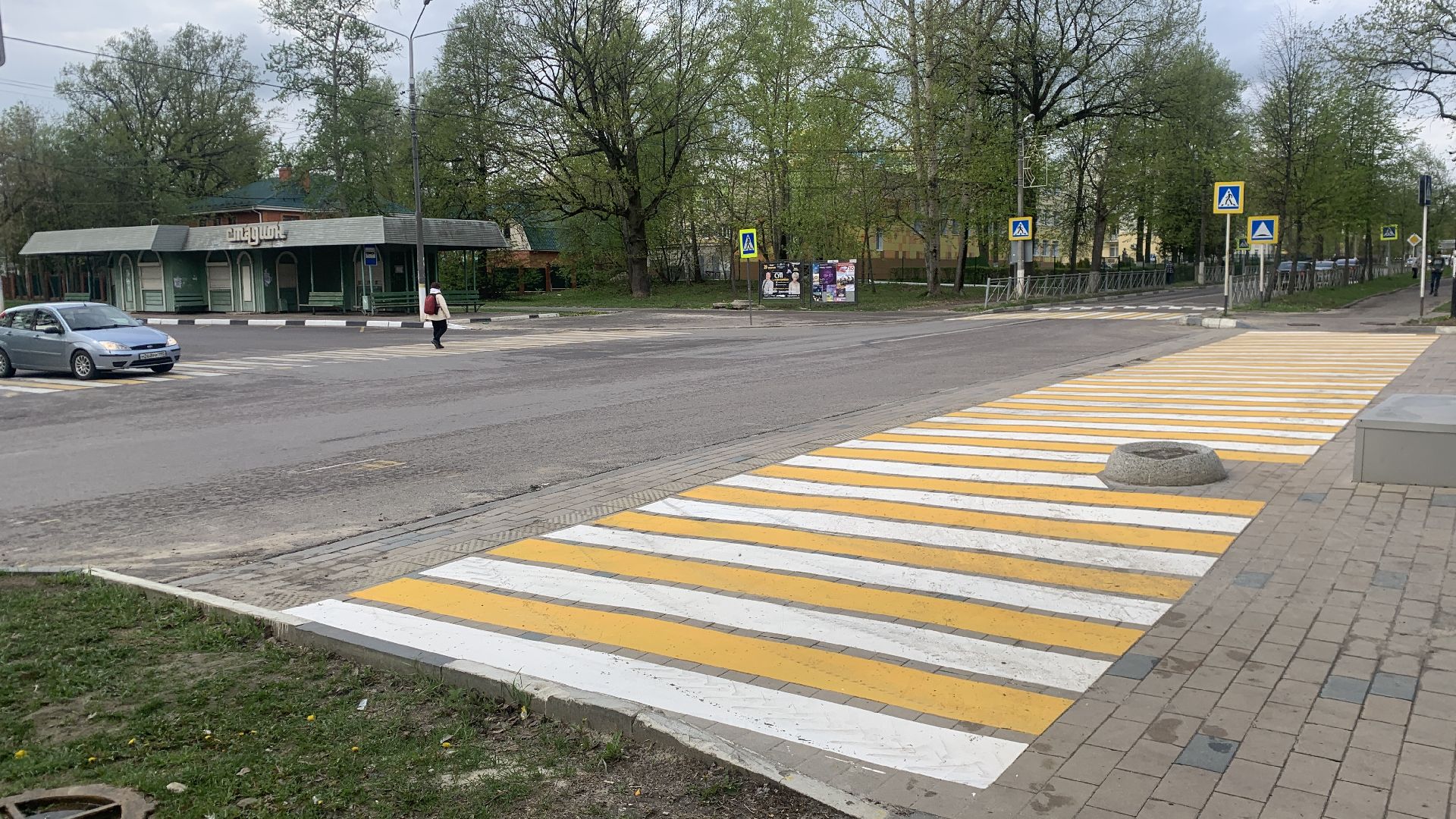 Ступино, пешеходный переход, разметка