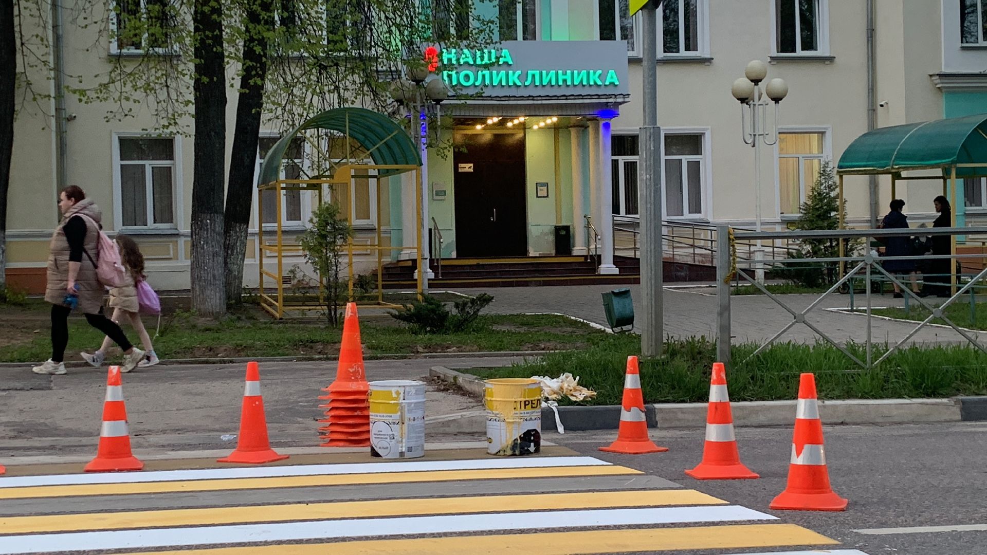 Ступино, пешеходный переход, разметка