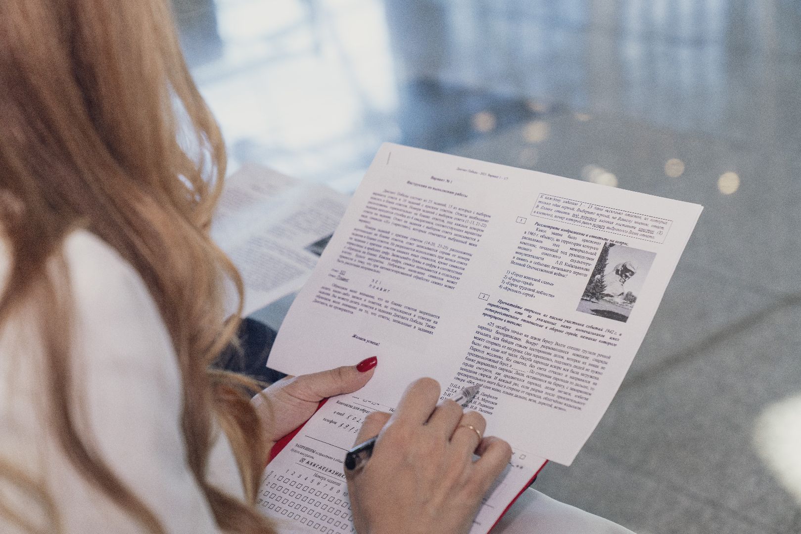 Аэропорт Домодедово, Диктант Победы, история