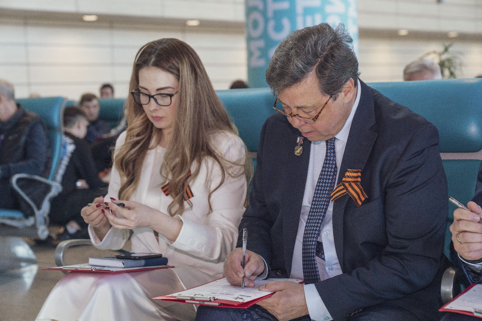 Аэропорт Домодедово, Диктант Победы, история