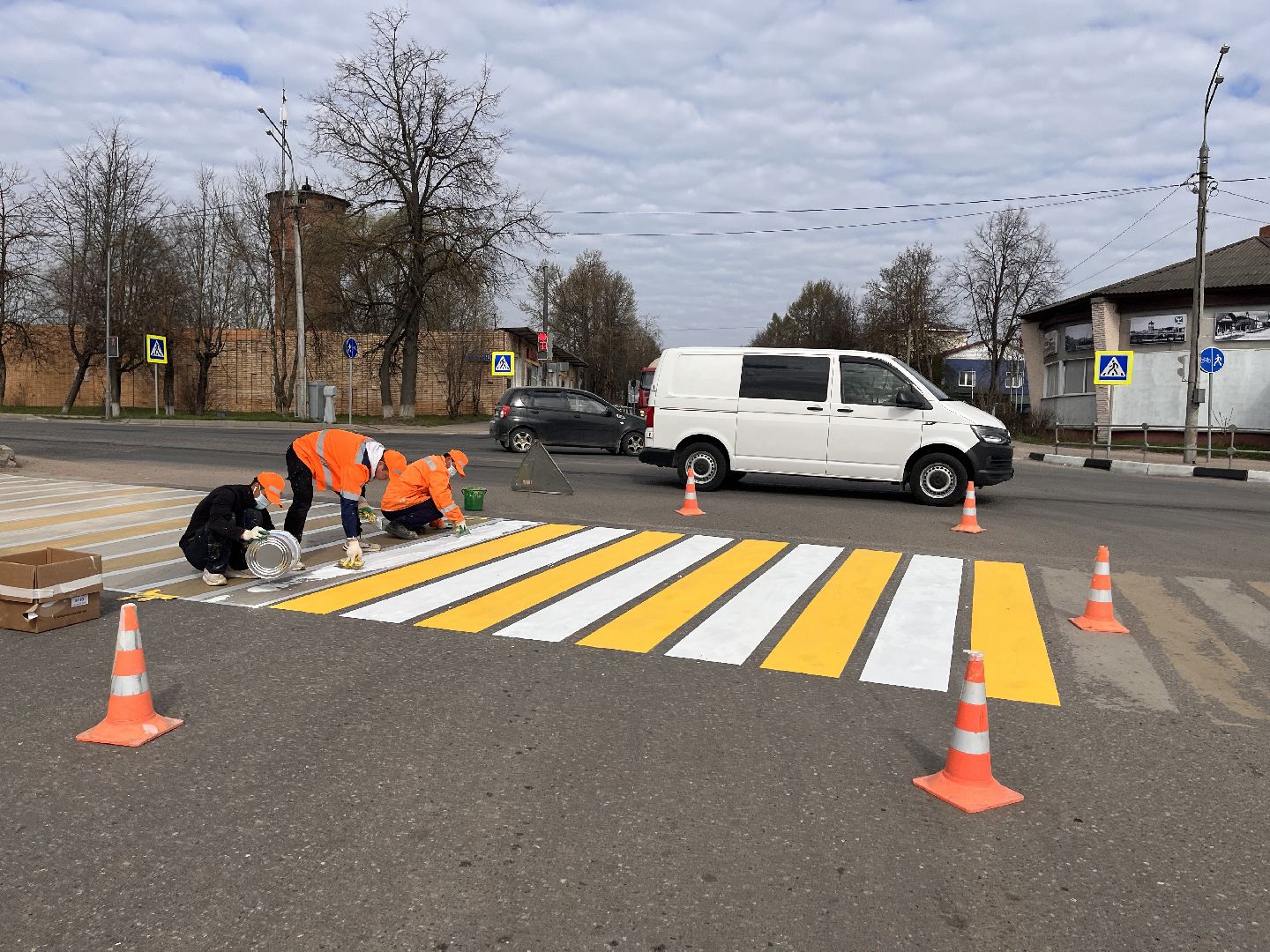 Шаховская, зебра, пешеходный переход